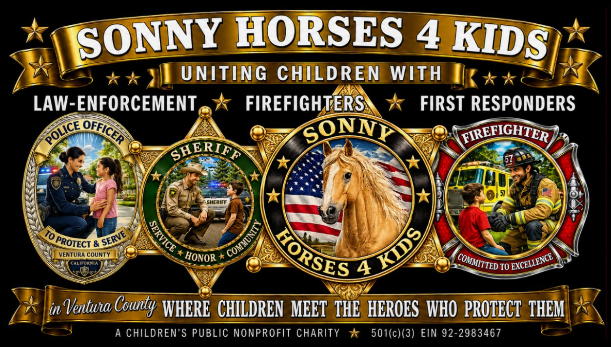 Campaign cover for UNITING CHILDREN WITH LAW ENFORCEMENT & First Responders in Ventura County, SONNY HORSES 4 KIDS. A Children's Non-Profit 501c3 Charity EIN# 92-2983467