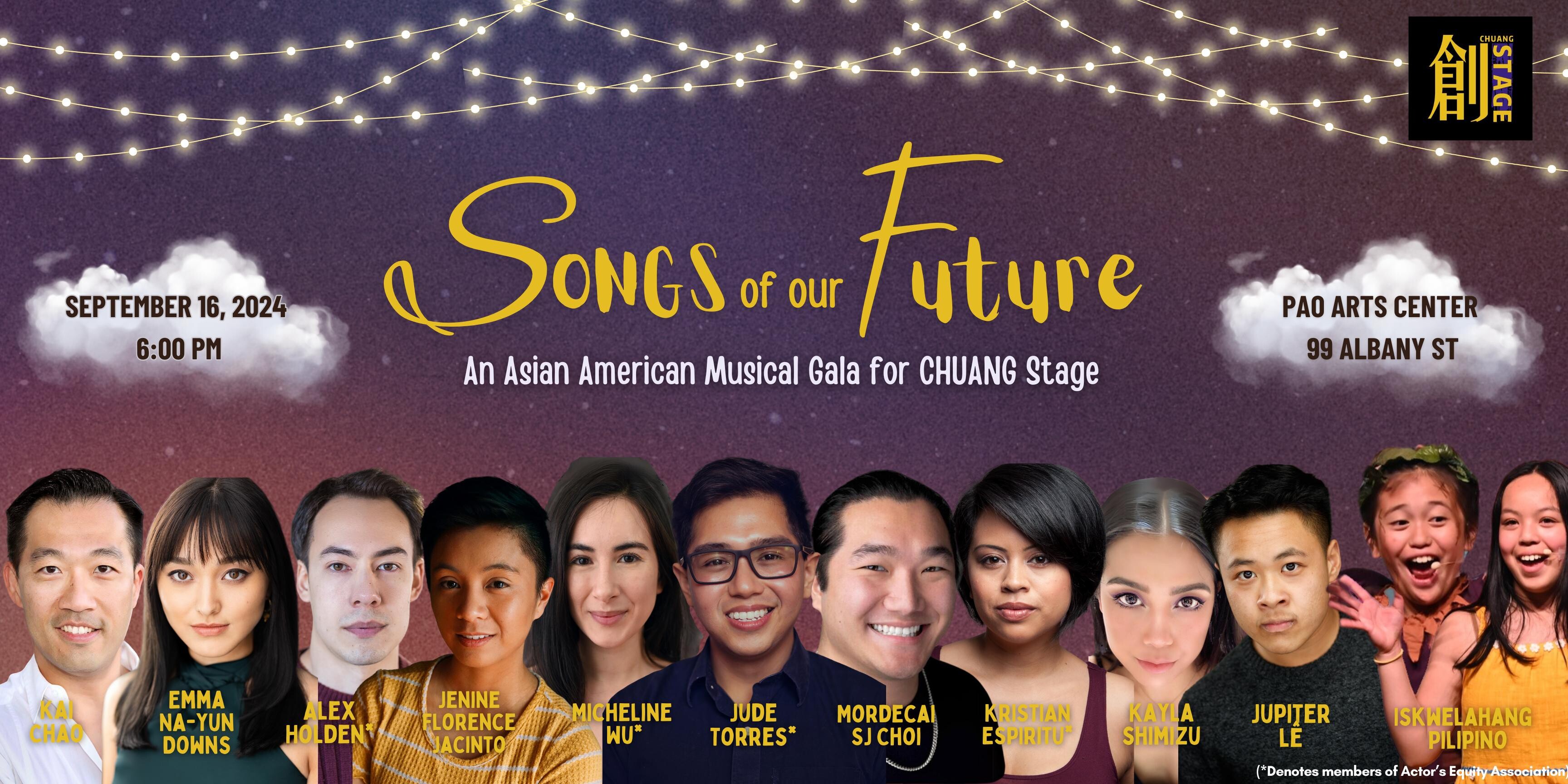 Campaign cover image for Songs of Our Future: An Asian American Musical Gala for CHUANG Stage