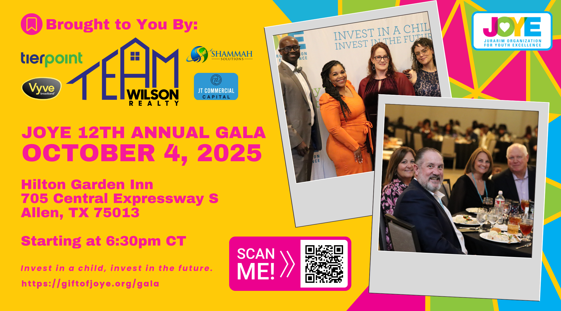 Campaign cover image for JOYE 12th Annual Gala Harvesting Hope & Igniting the Future