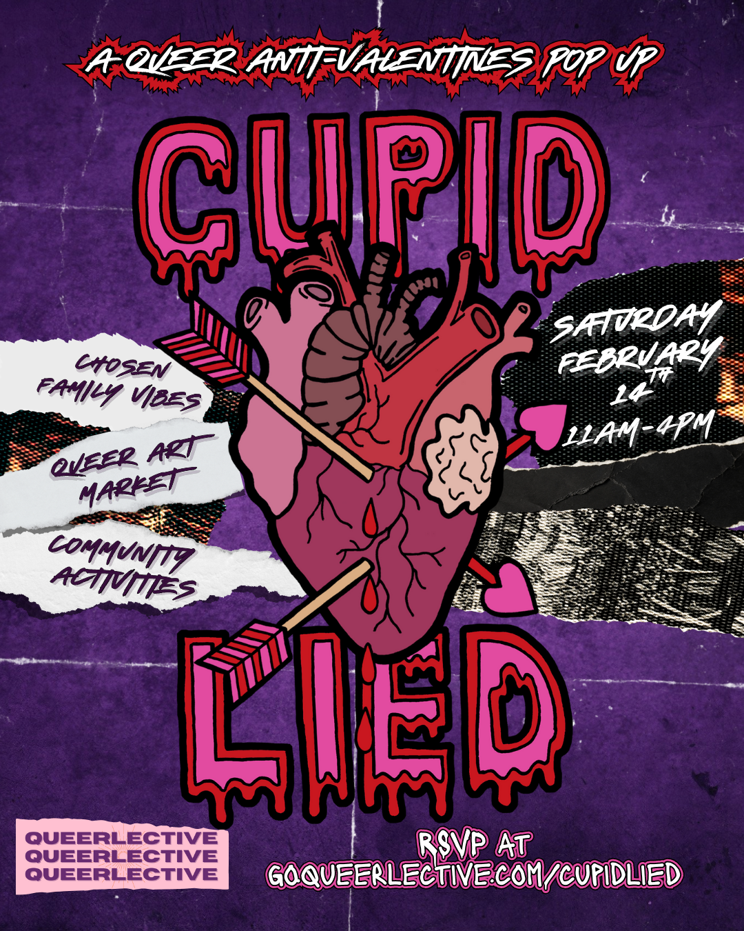Campaign cover image for Cupid Lied: A Queer Anti-Valentine Pop Up