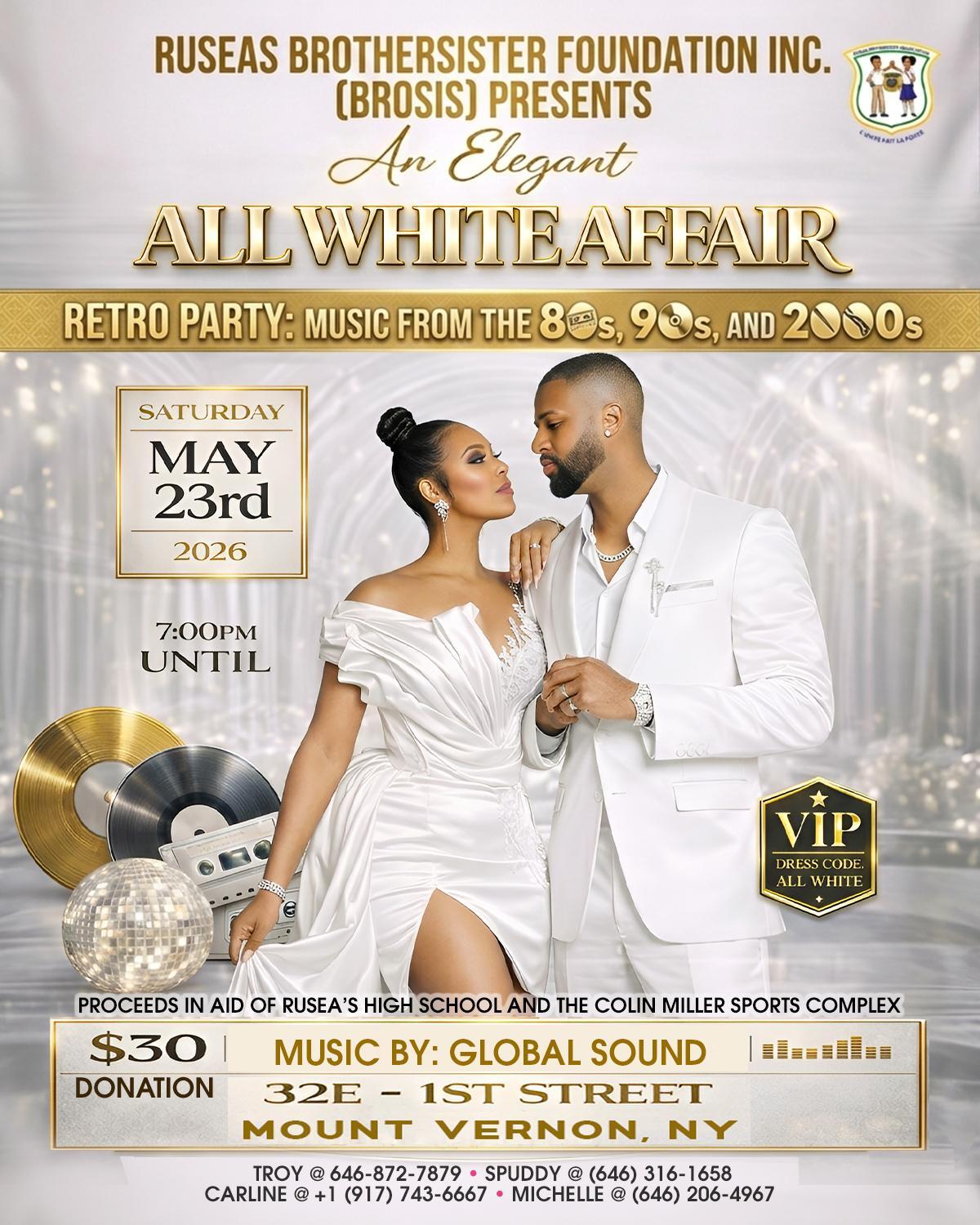 Campaign cover image for Ruseas Brosis '26 All White Affair