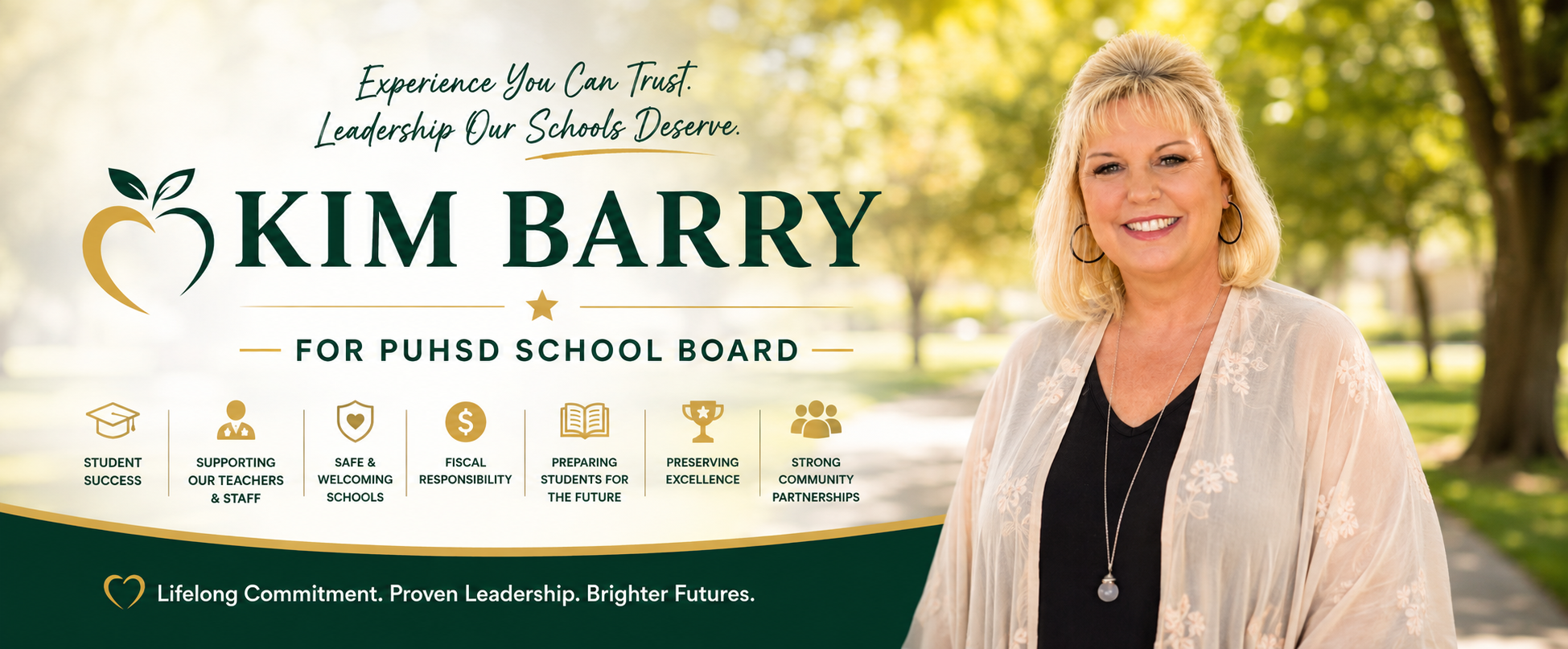 Campaign cover for Kim Barry for PUHSD 2026
