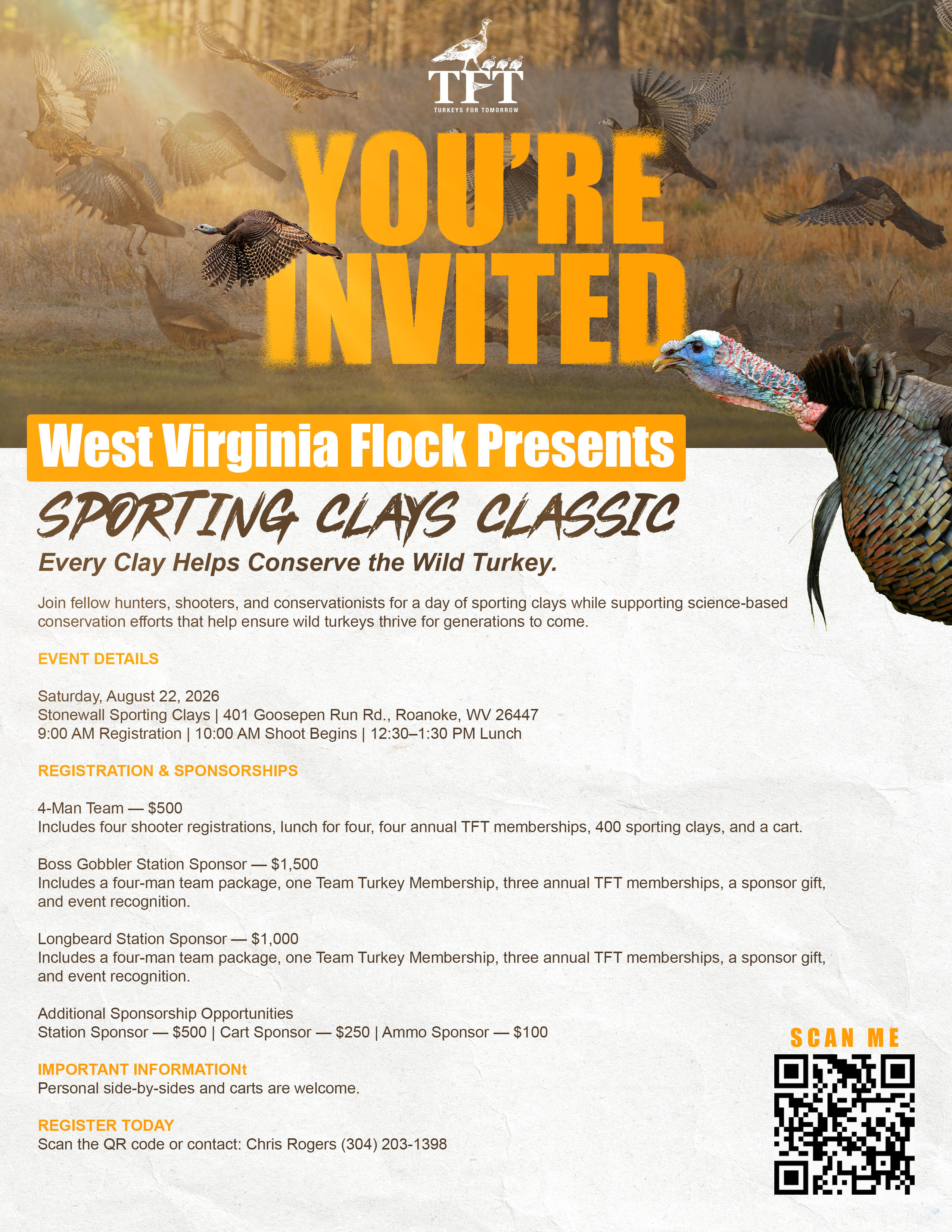 Campaign cover image for 8/22/26 | West Virginia Sporting Clays Classic