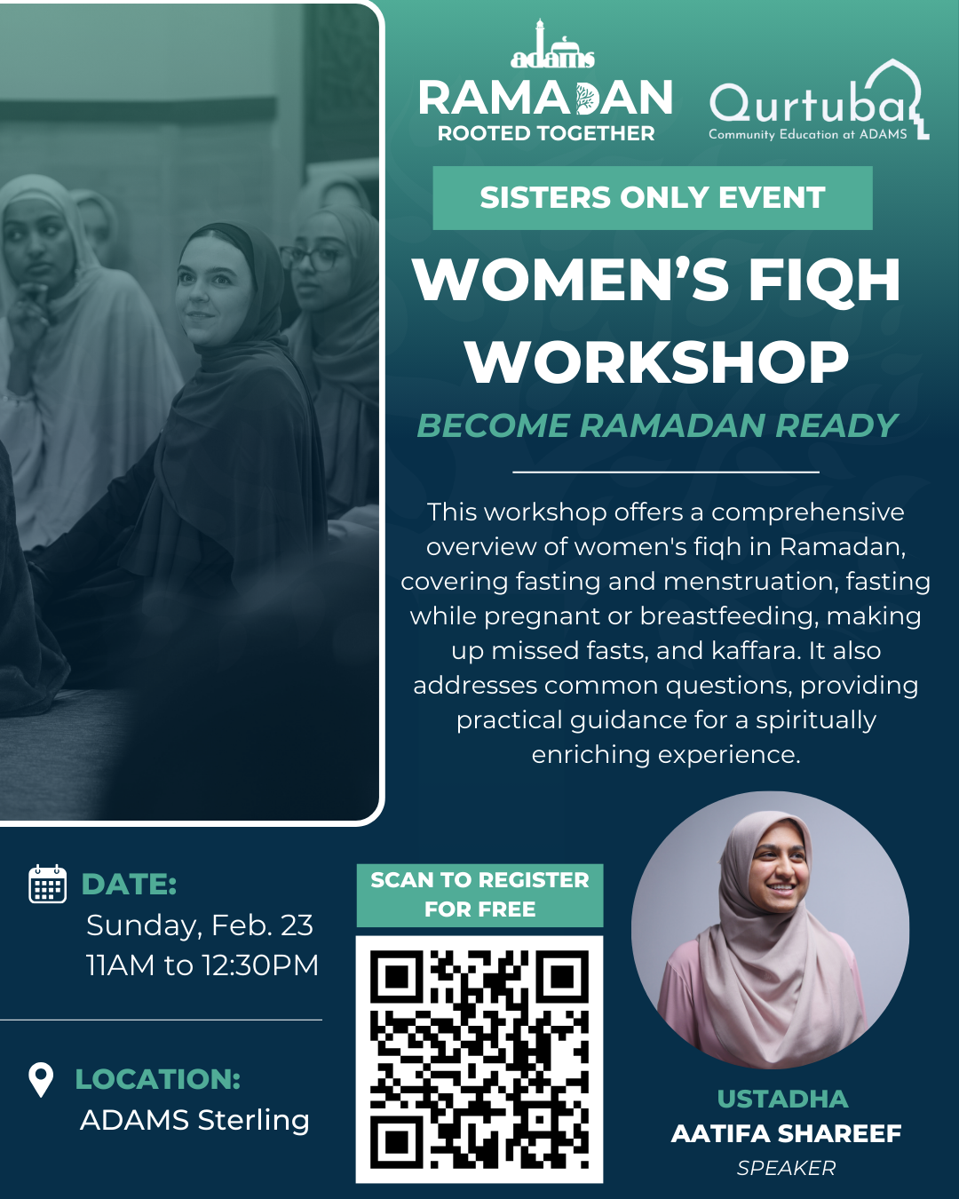 Campaign cover image for Ramadan Ready: A Women’s Fiqh Workshop (Sisters Only)