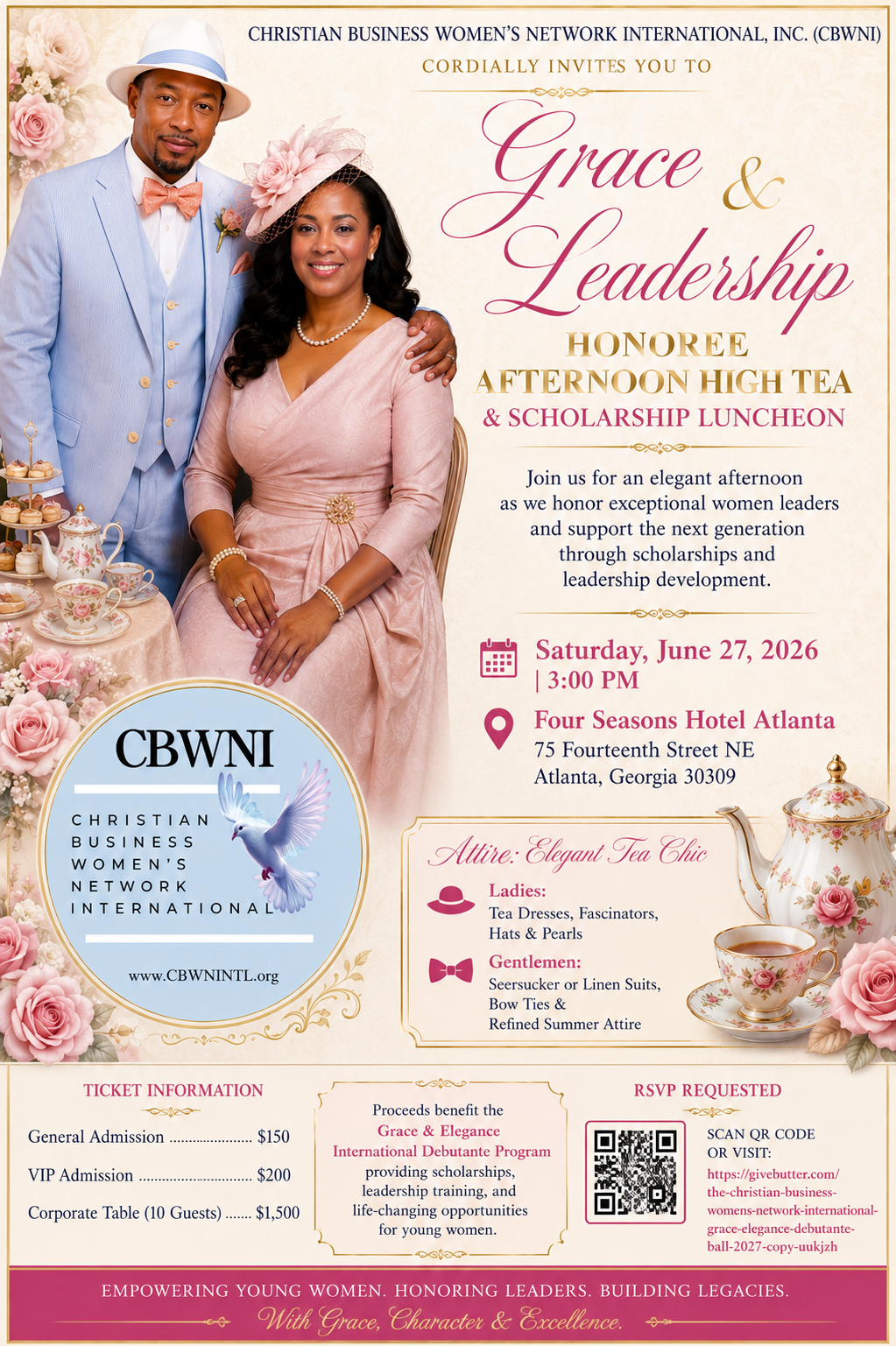 Campaign cover image for "Grace & Leadership Honoree Afternoon High Tea"