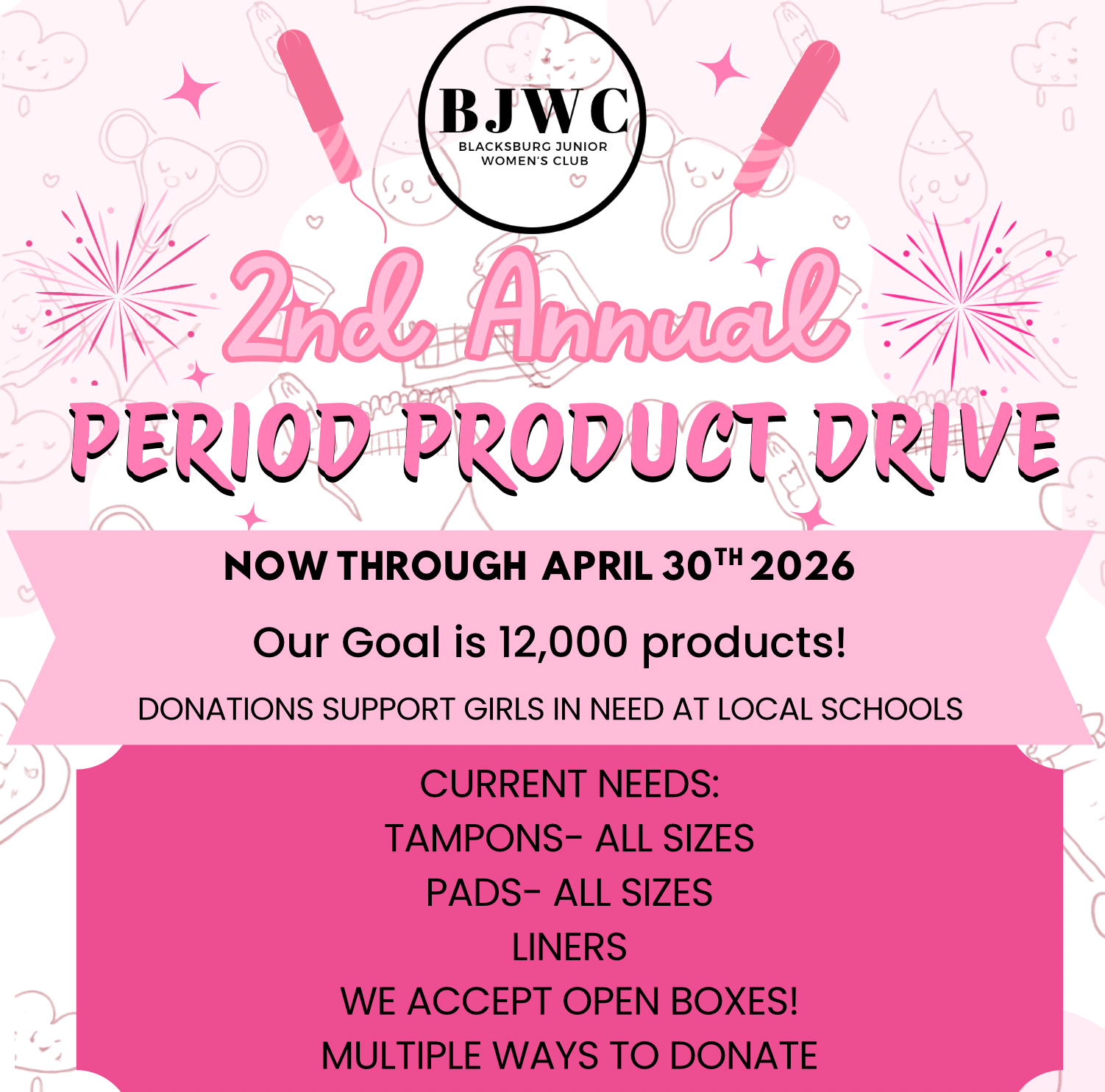 Campaign cover for BJWC Period Product Drive