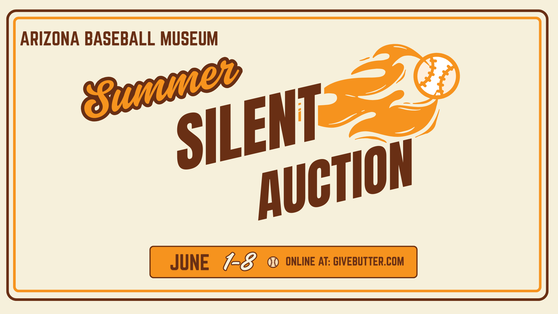 Campaign cover image for Arizona Baseball Museum Summer Silent Auction