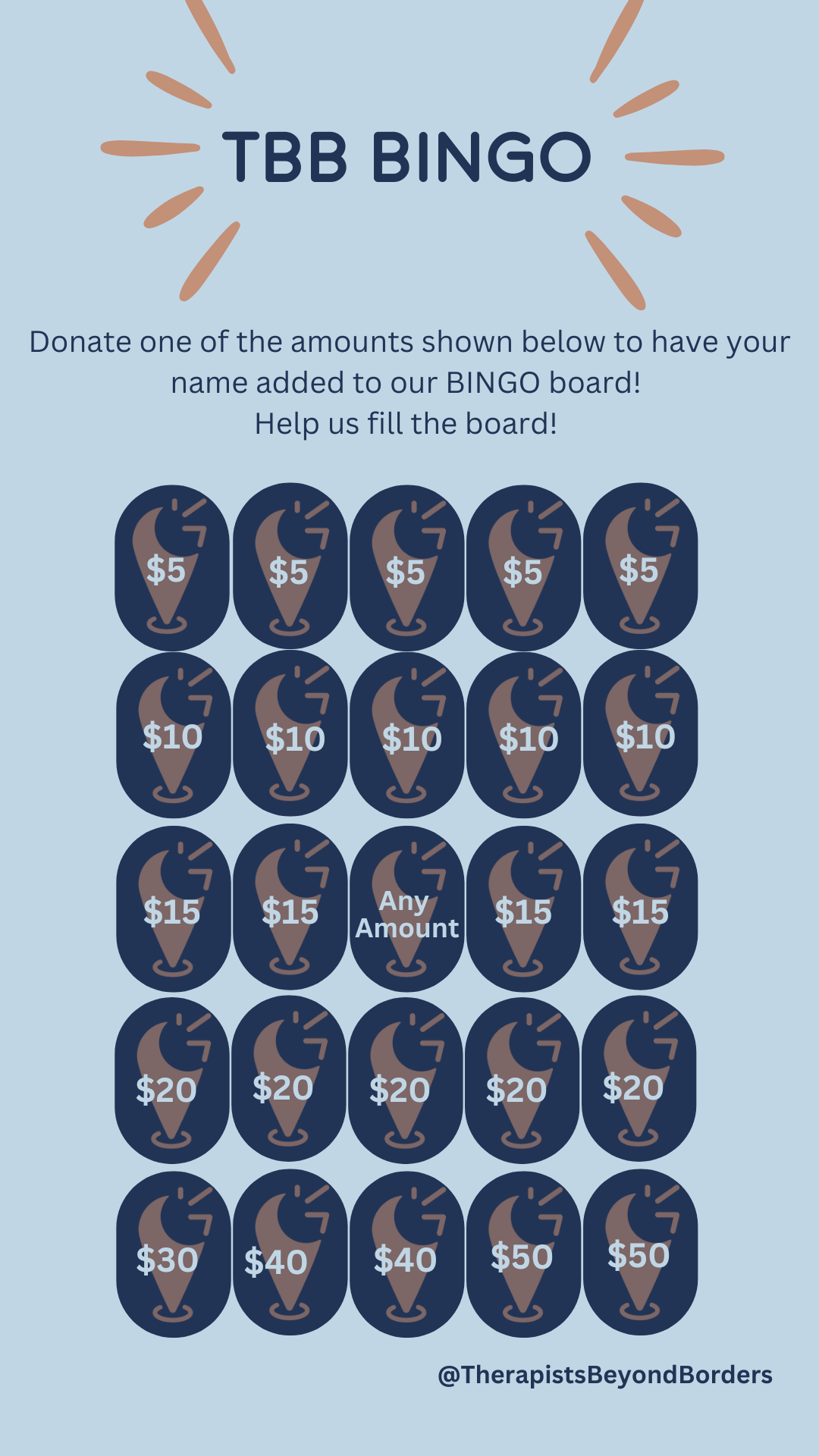 Campaign cover image for Therapists Beyond Borders: Bingo Board!