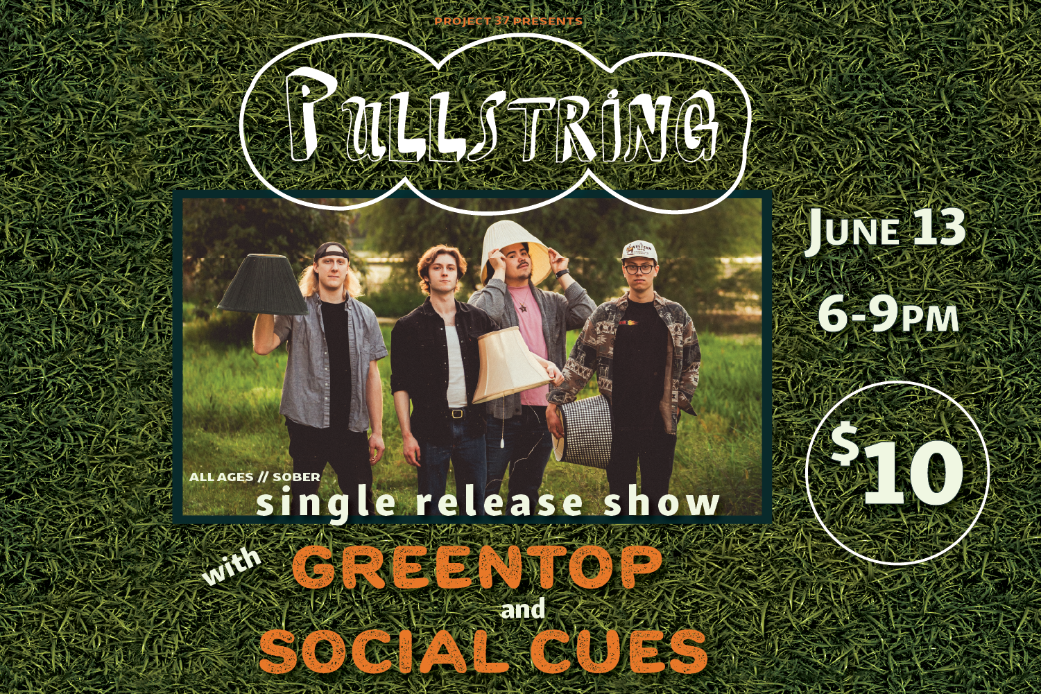 Campaign cover image for PULLSTRING SINGLE RELEASE SHOW // GREENTOP // SOCIAL CUES