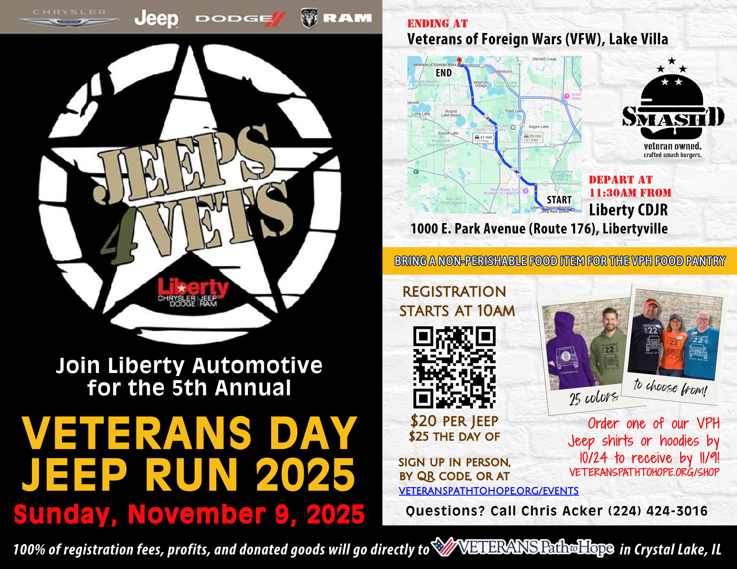 Campaign cover image for 2025 Veterans Day Jeep Run 11-9-2025