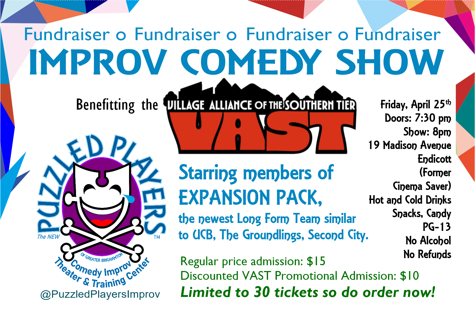 Campaign cover image for VAST Fundraiser with Improv Comedy Show