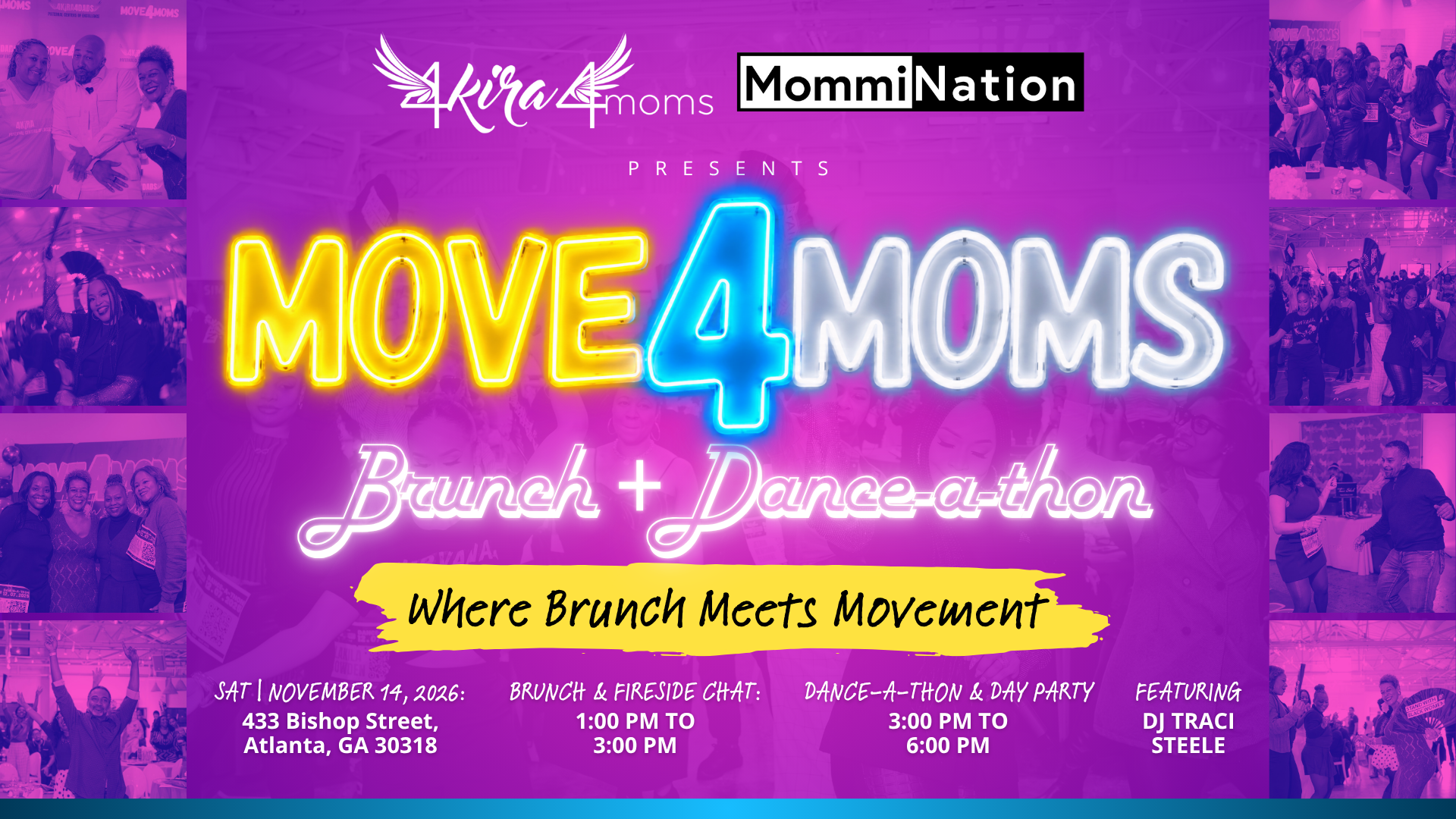 Campaign cover image for Move4Moms - Brunch + Dance-a-thon + Fireside Chat