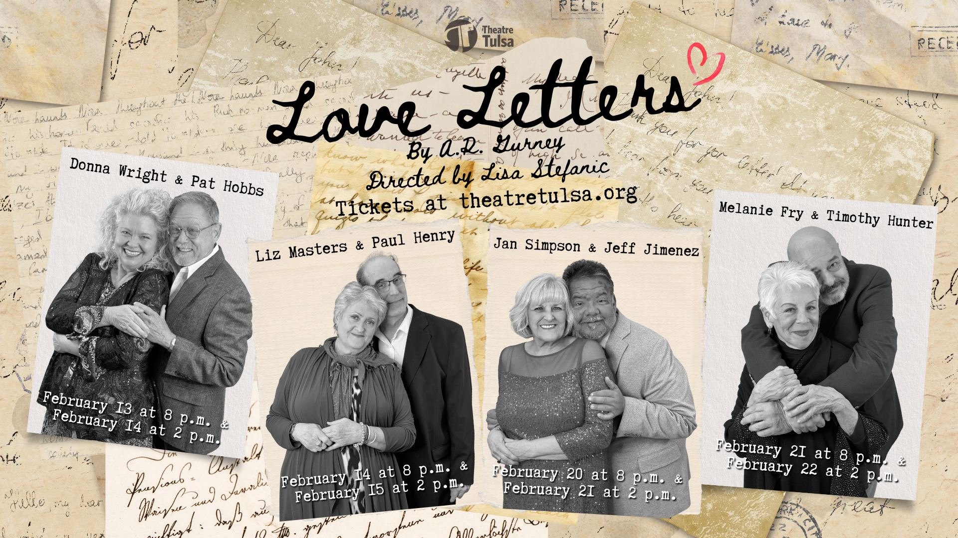 Campaign cover image for Love Letters, presented by Theatre Tulsa