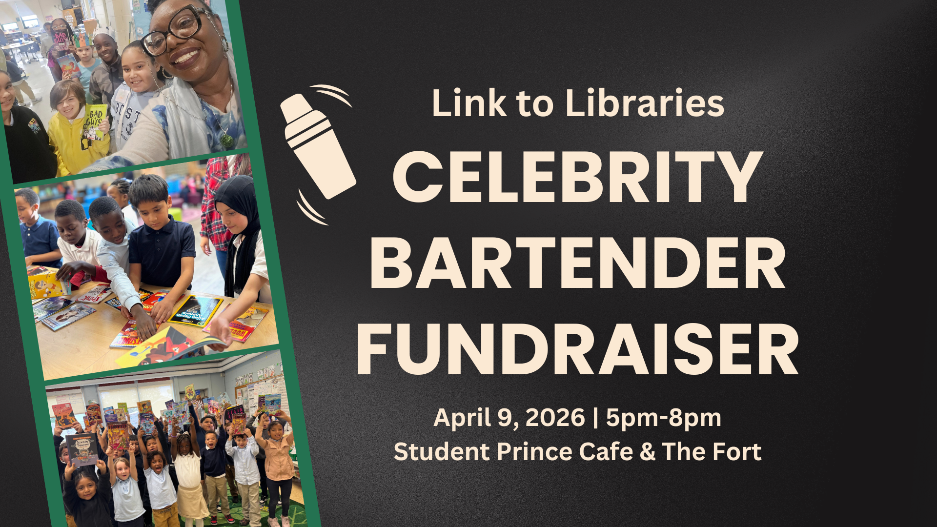 Campaign cover image for Link to Libraries Celebrity Bartender 2026