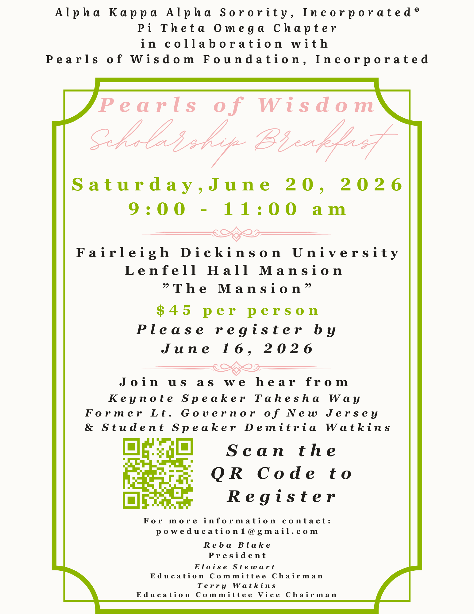 Campaign cover image for 2026 Pearls of Wisdom Scholarship Breakfast