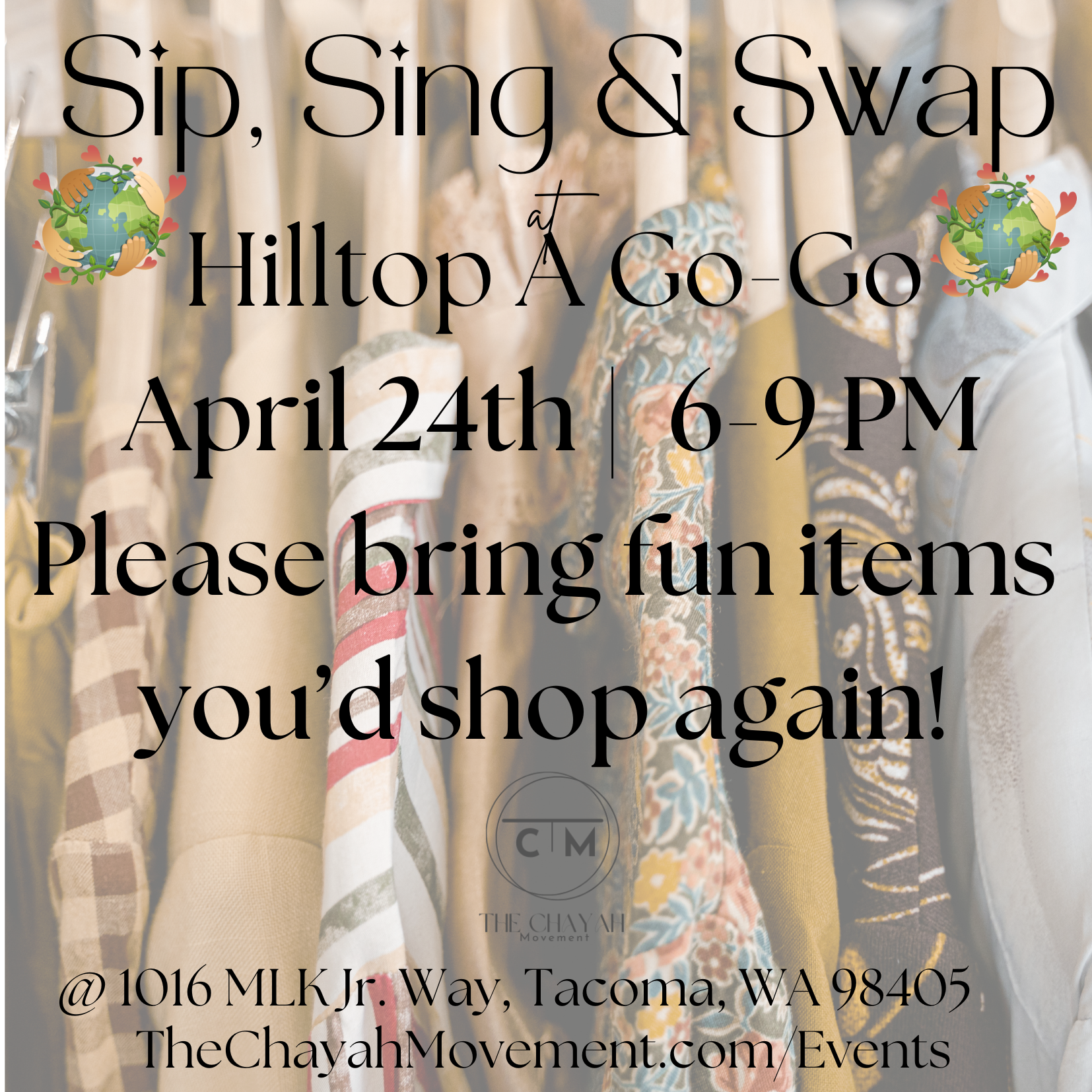 Campaign cover image for Sip, Sing & Swap, A Haulternative Event