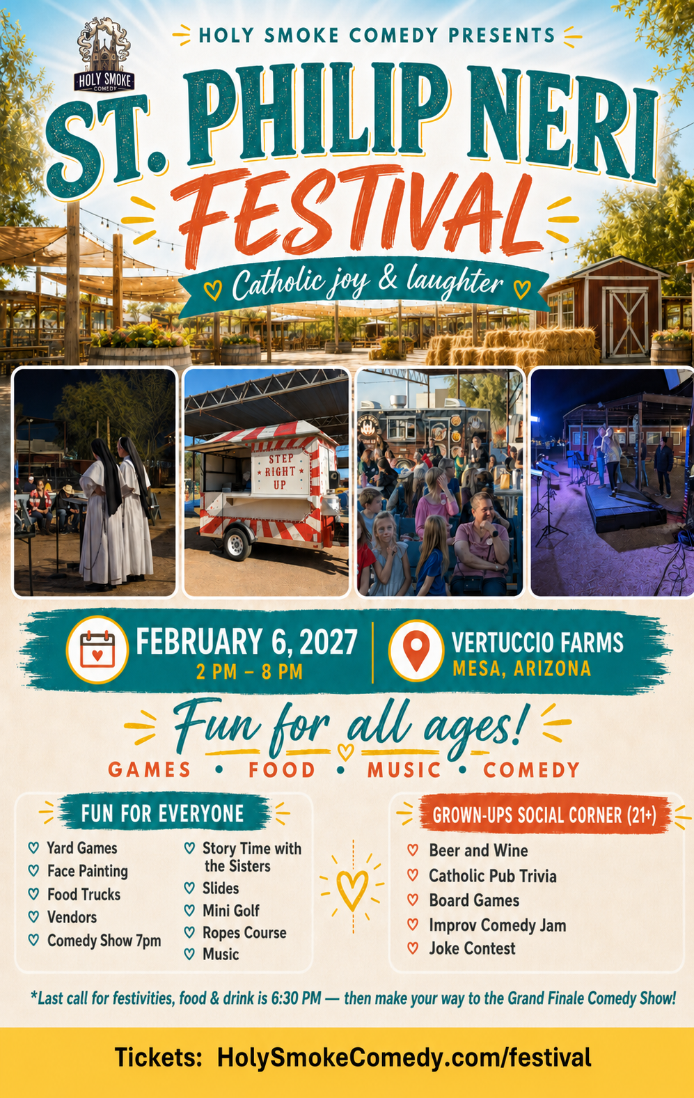 Campaign cover image for St Philip Neri Festival -presented by new owners Holy Smoke Comedy- FEB 6th