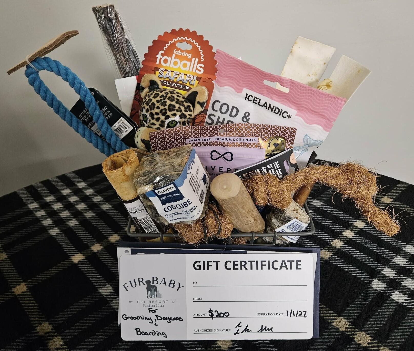 Toy, Treat and Daycare/Grooming Raffle Basket | Hill Hounds Rescue ...