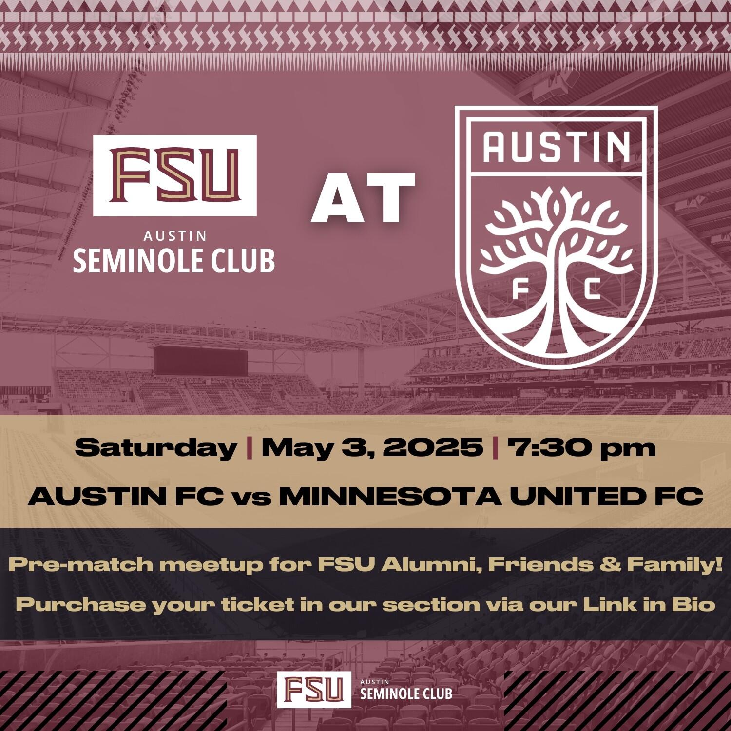 Campaign cover image for ATX Noles at Austin FC - Saturday, May 3, 2025