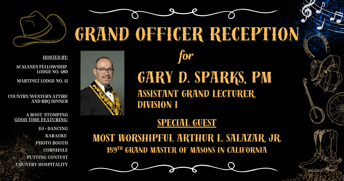Campaign cover image for 2025 Grand Officer Reception hosted by Acalanes Fellowship Lodge #480 & Martinez Lodge #41