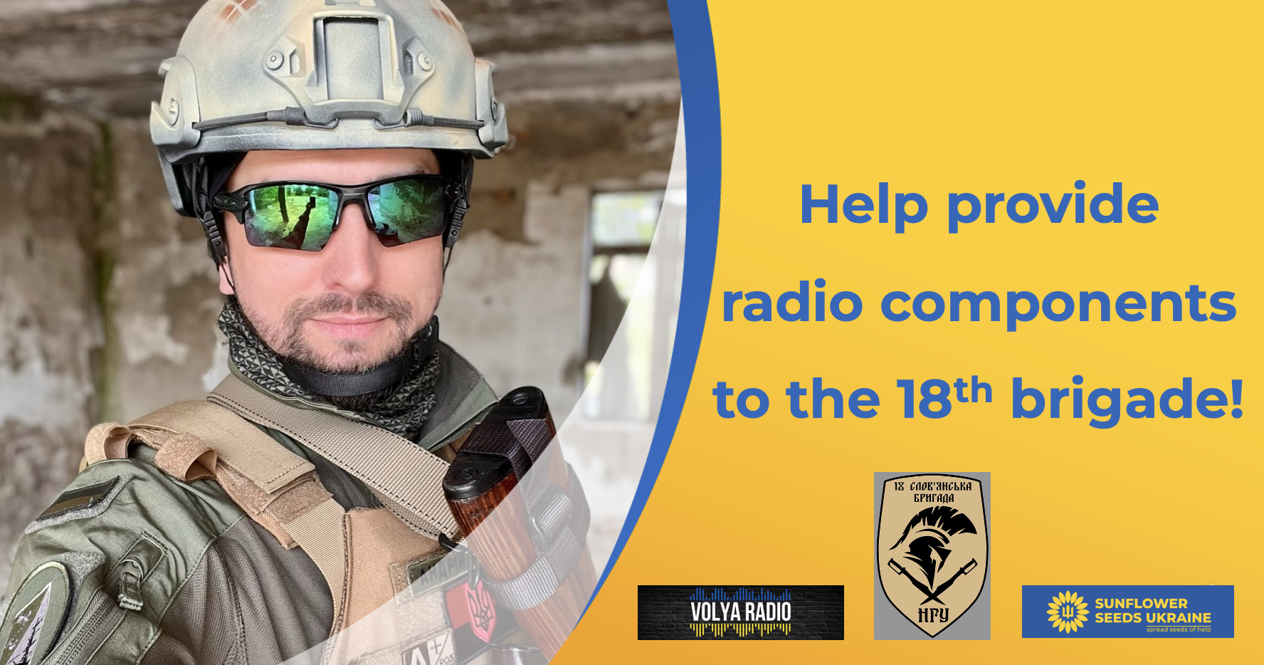 Campaign cover image for Provide radio components to the 18th brigade!