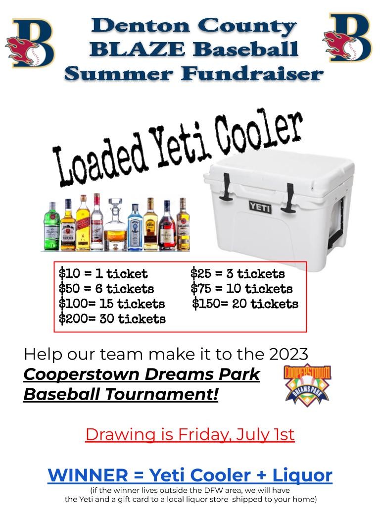 Campaign cover image for Denton County Blaze Loaded Yeti Fundraiser