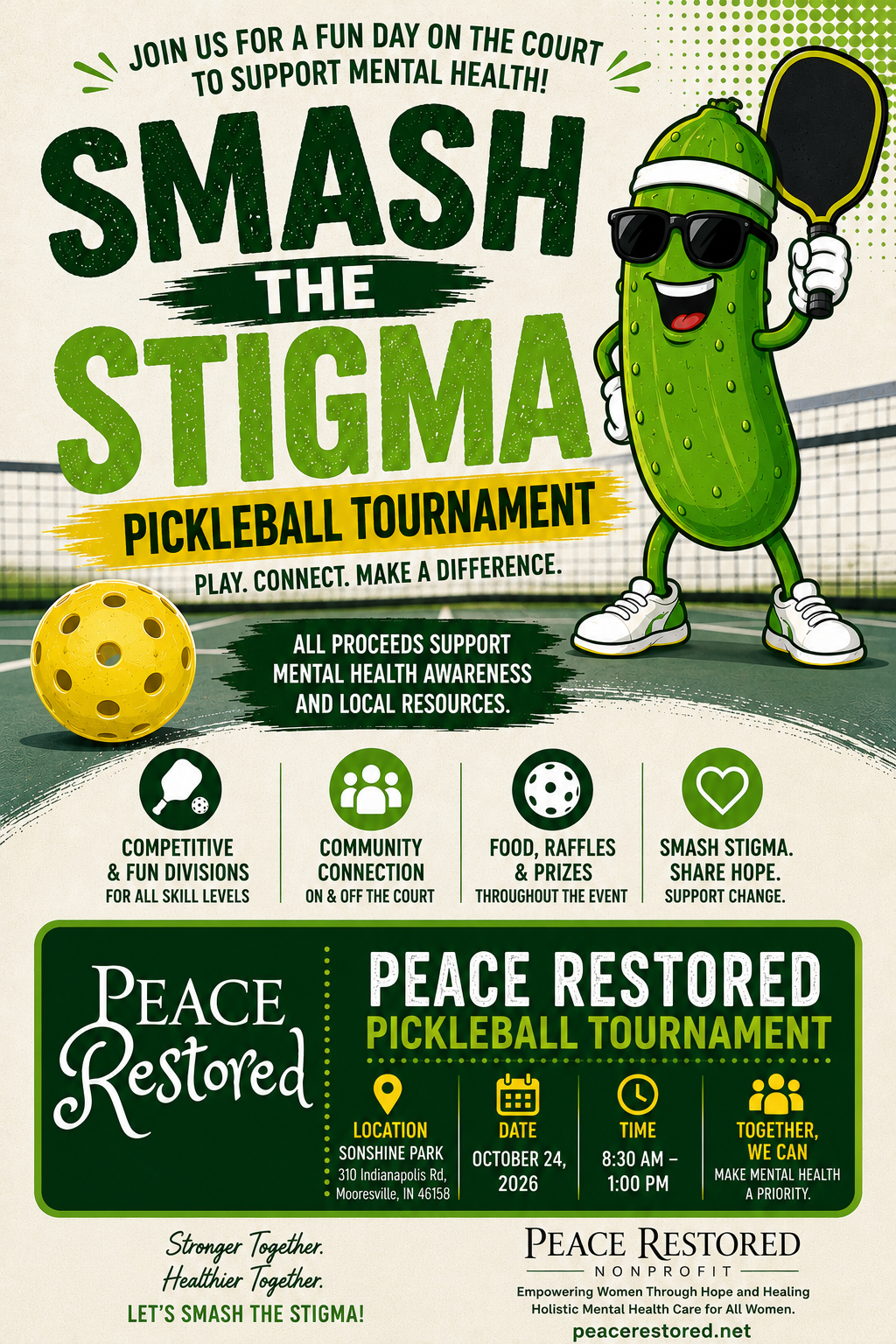 Campaign cover image for Smash the Stigma Pickleball Fundraiser