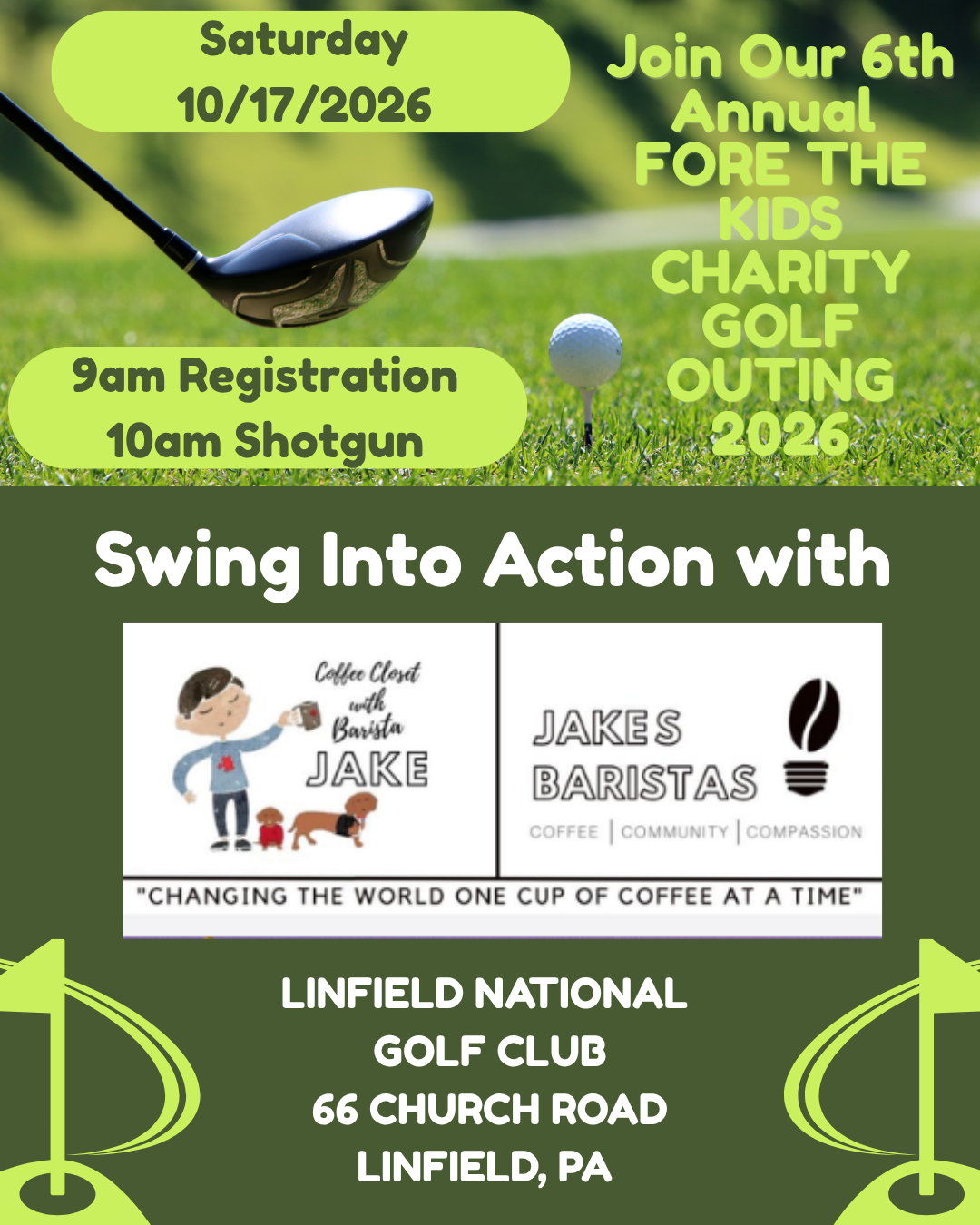 Campaign cover image for 6th Annual "FORE the Kids" Charity Golf Outing