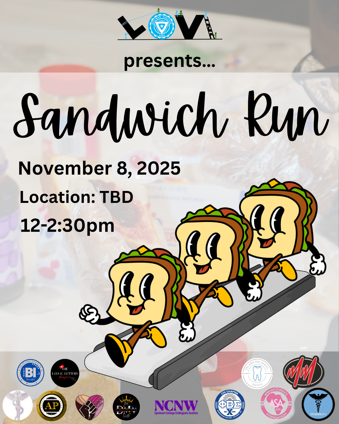 Campaign cover image for 11/8 Sandwich Run @ Spelman College