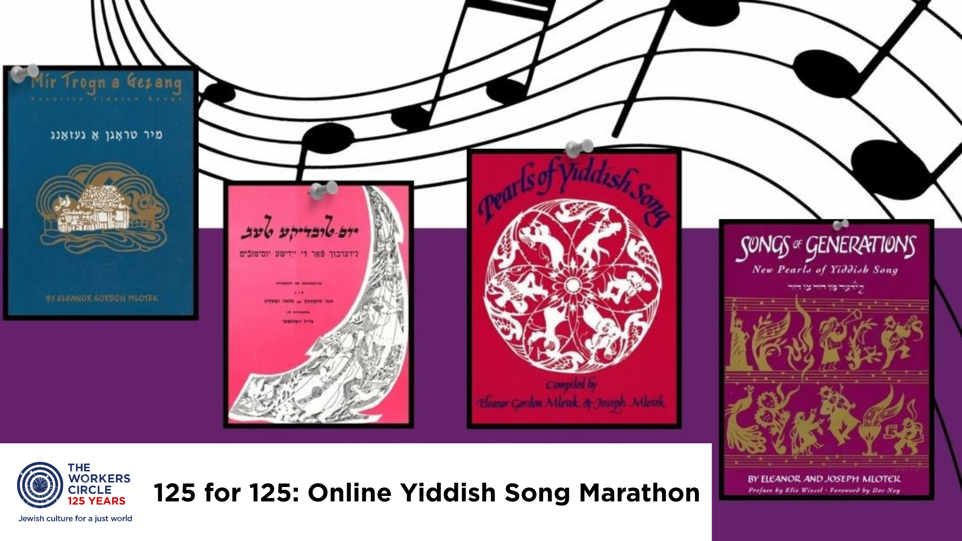 Campaign cover image for 125 for 125: Online Yiddish Song Marathon