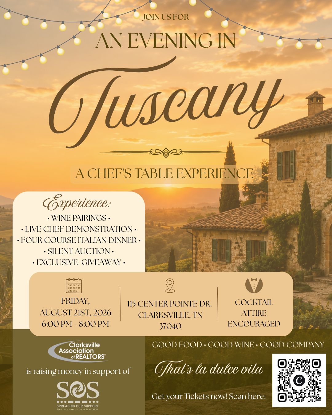 Campaign cover image for An Evening in Tuscany: A Chef's Table Experience