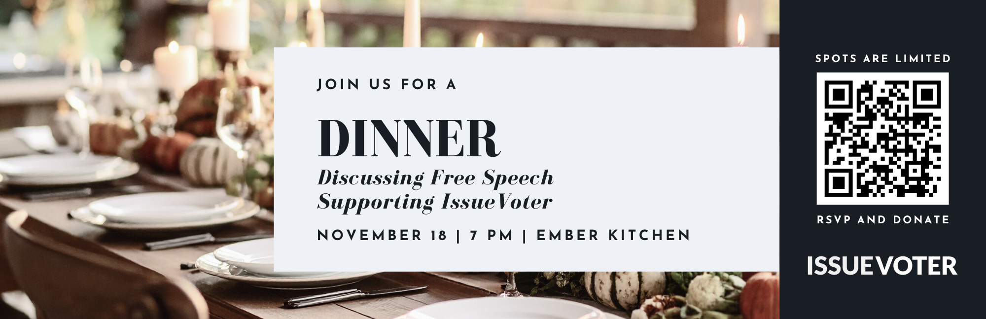 Campaign cover image for IssueVoter Dinner & Fundraiser in Austin