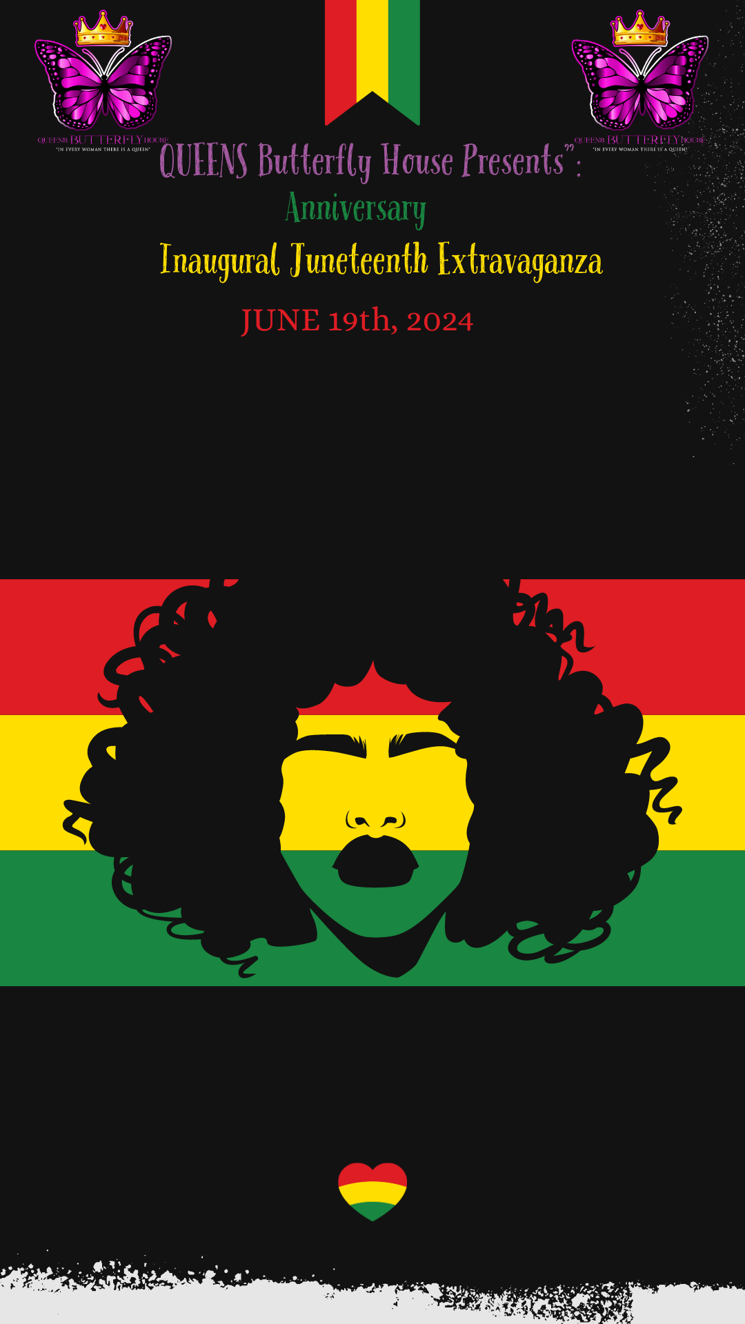 Campaign cover image for Q.U.E.E.N.S Butterfly House JUNETEENTH Extravaganza