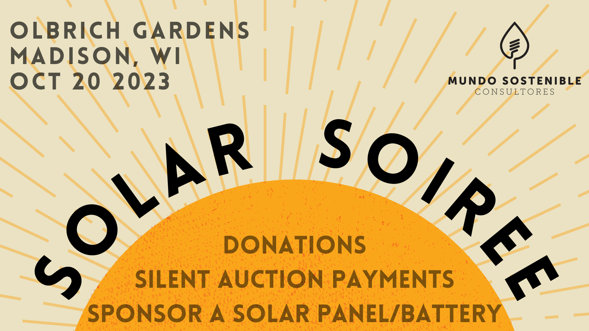 Campaign cover image for Solar Soiree: Donations and Silent Auction 2023