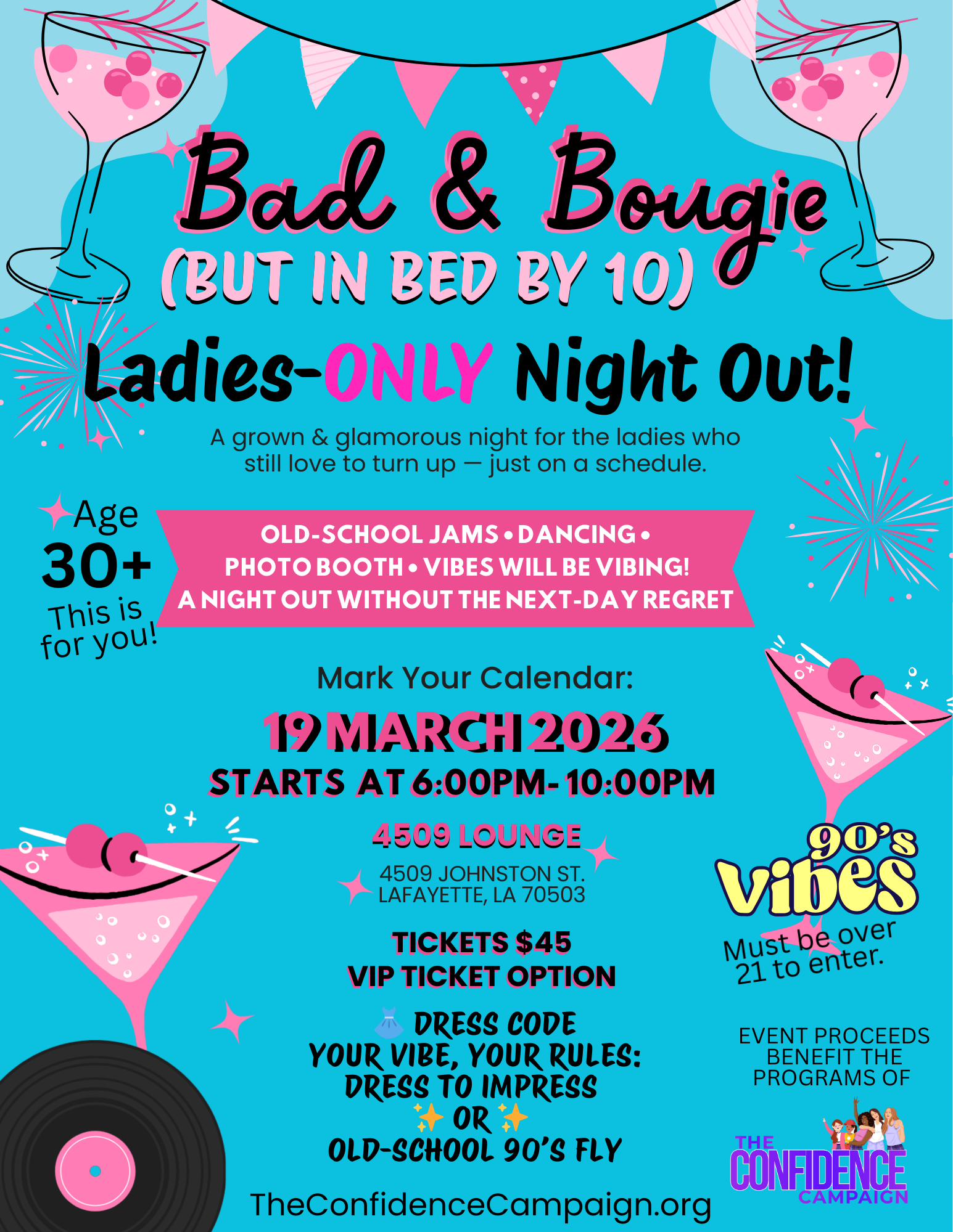 Campaign cover image for Bad & Bougie (But In Bed by 10) Ladies-ONLY Night Out!