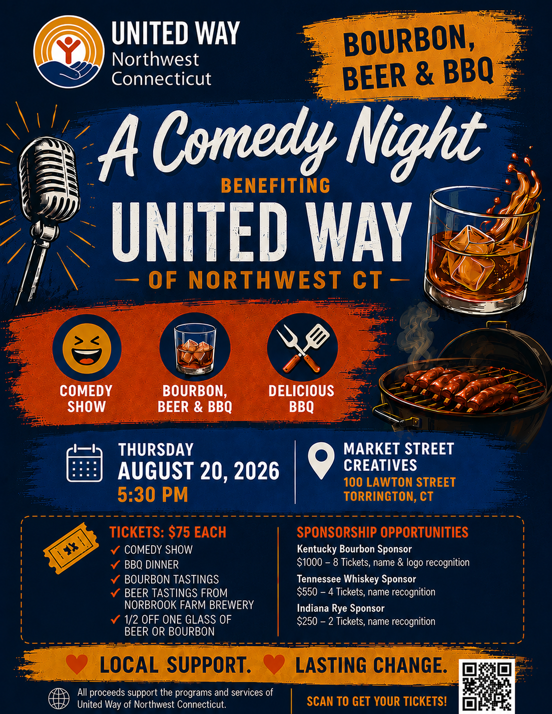 Campaign cover image for An Evening of Bourbon, Beer, Barbecue & Comedy