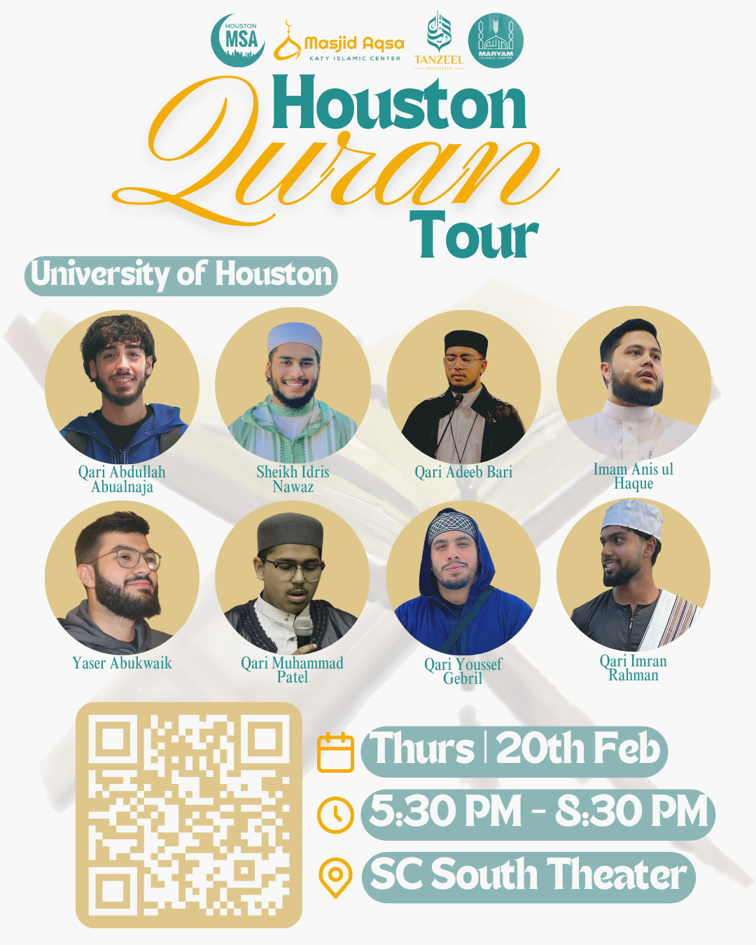 Campaign cover image for Houston Quran Tour '25: UH - MSA