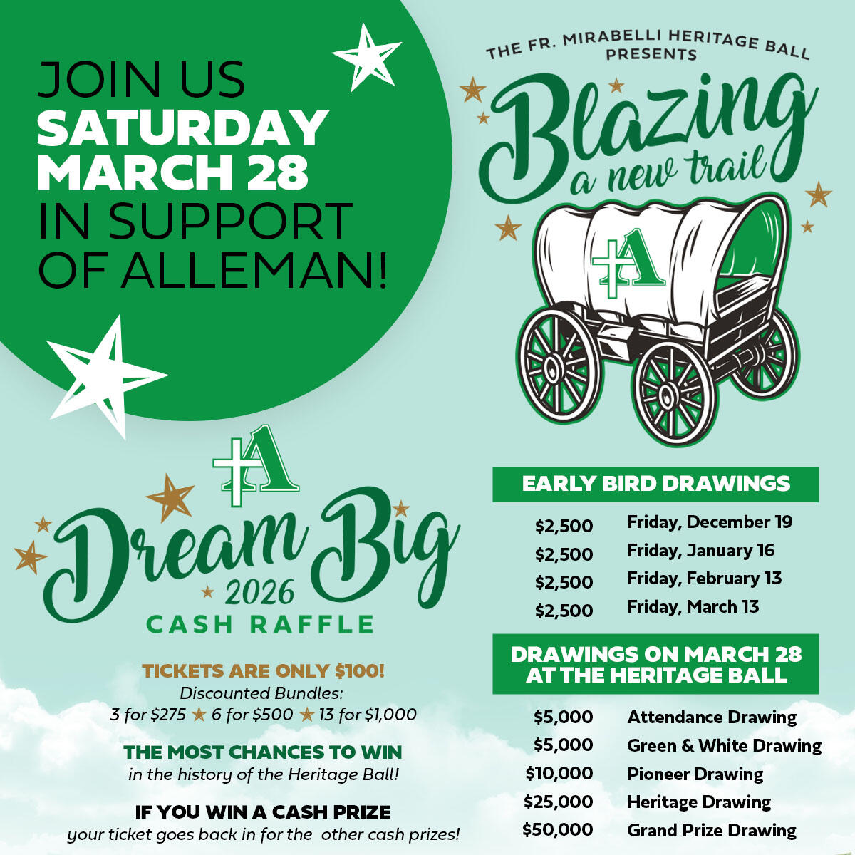 Campaign cover image for Alleman Heritage Ball & Dream Big Raffle