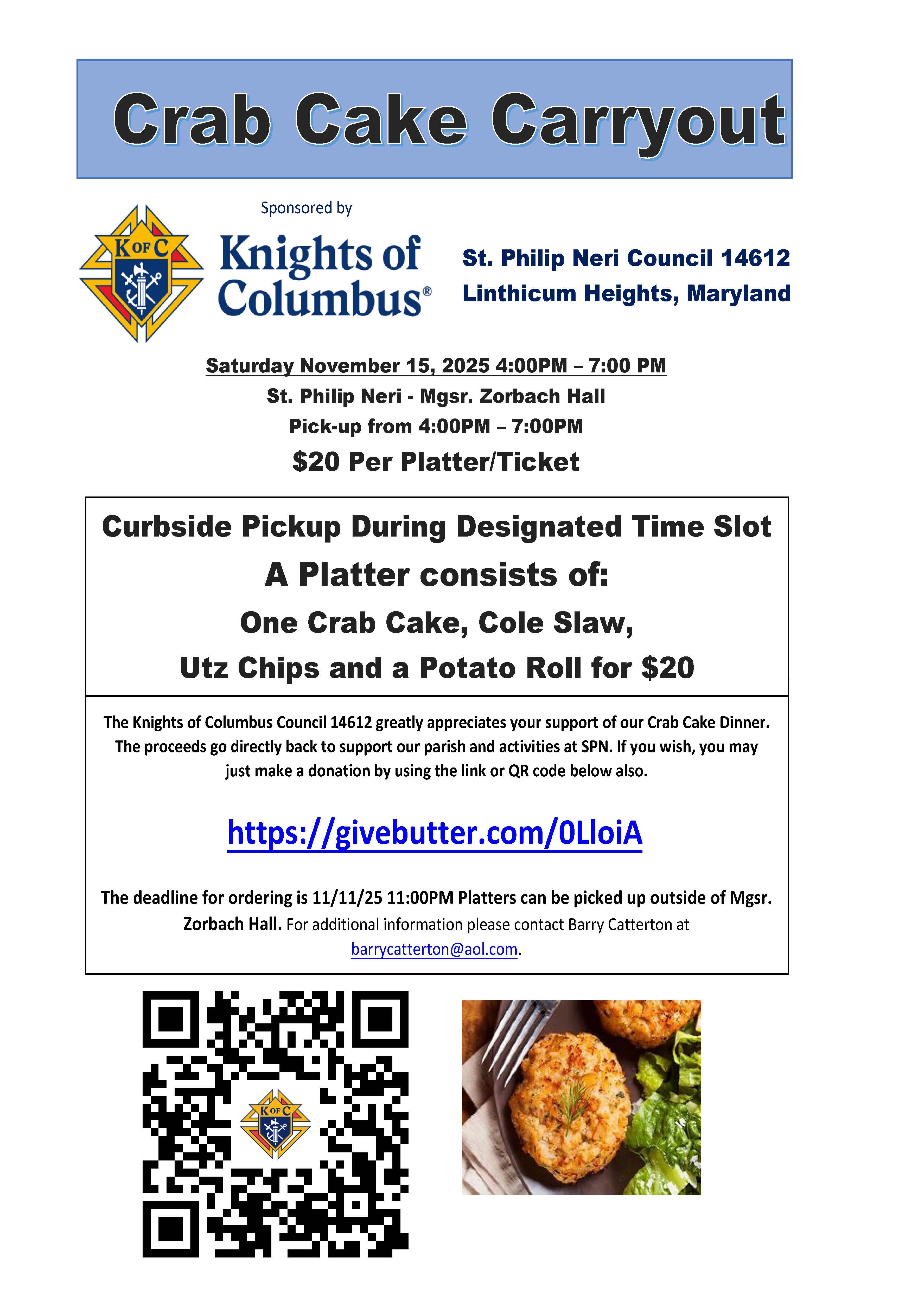 Campaign cover image for Crab Cake Carryout 2025