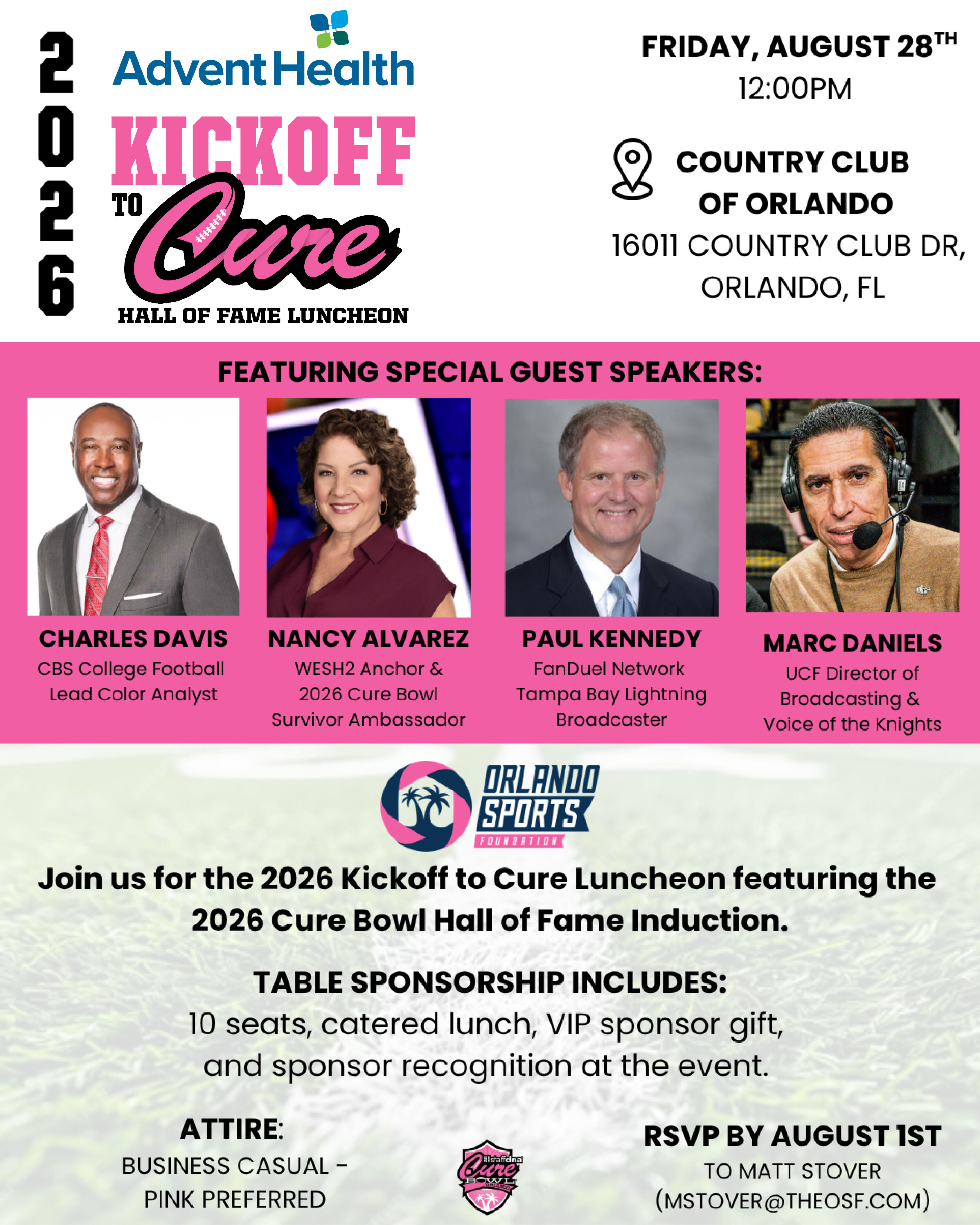 Campaign cover image for 2026 AdventHealth Kickoff to Cure Hall of Fame Luncheon