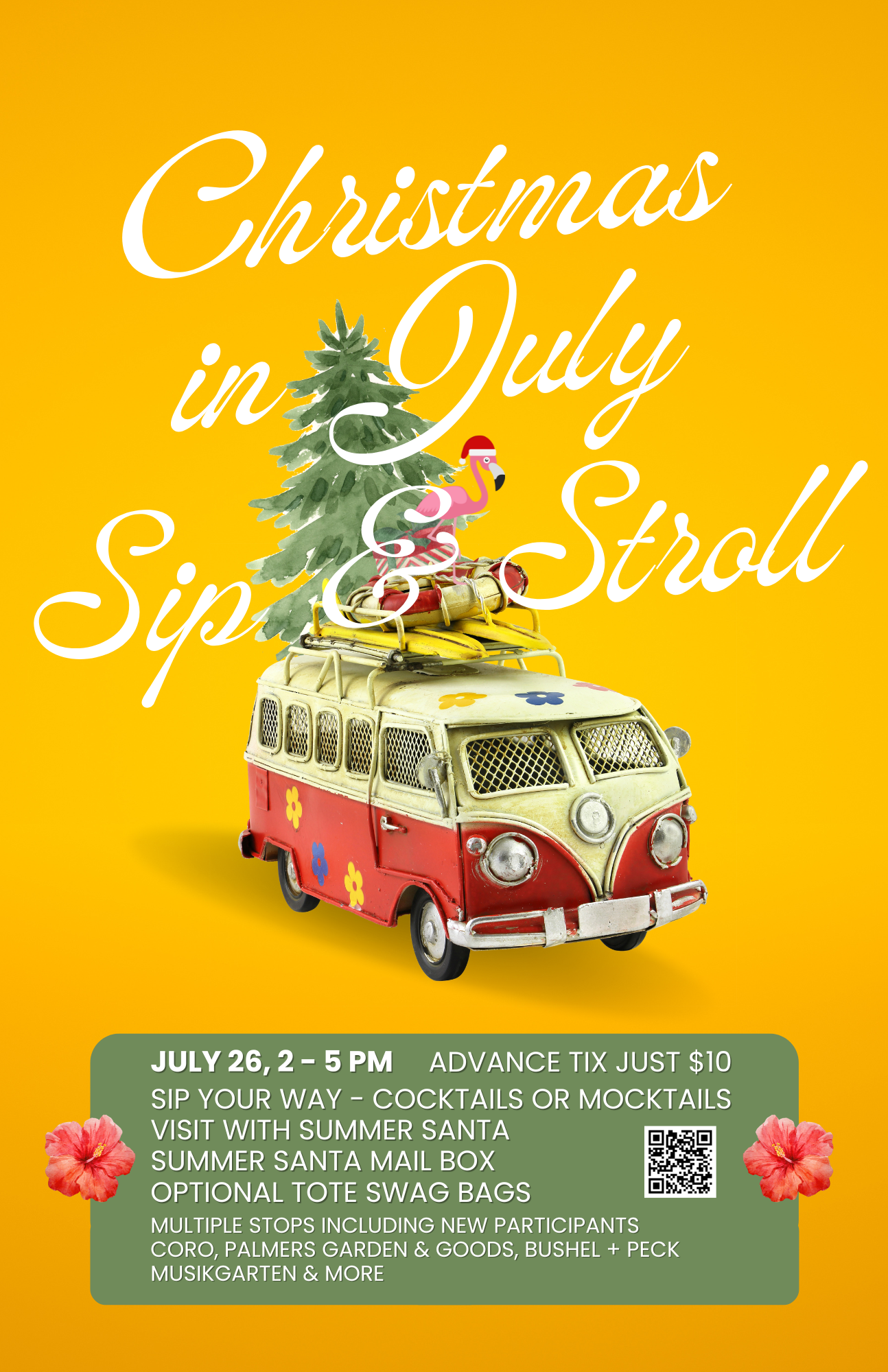 Campaign cover image for Christmas in July Sip and Stroll