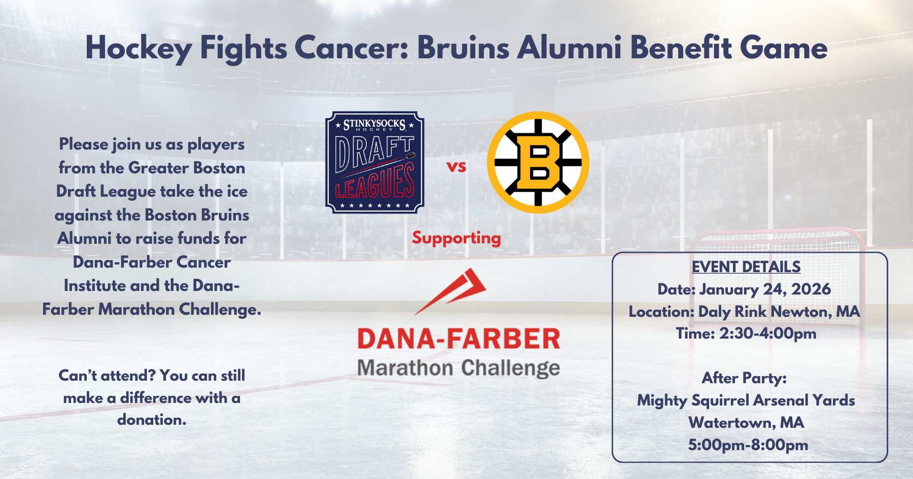 Campaign cover image for Hockey Fights Cancer — Bruins Alumni Benefit for Dana-Farber