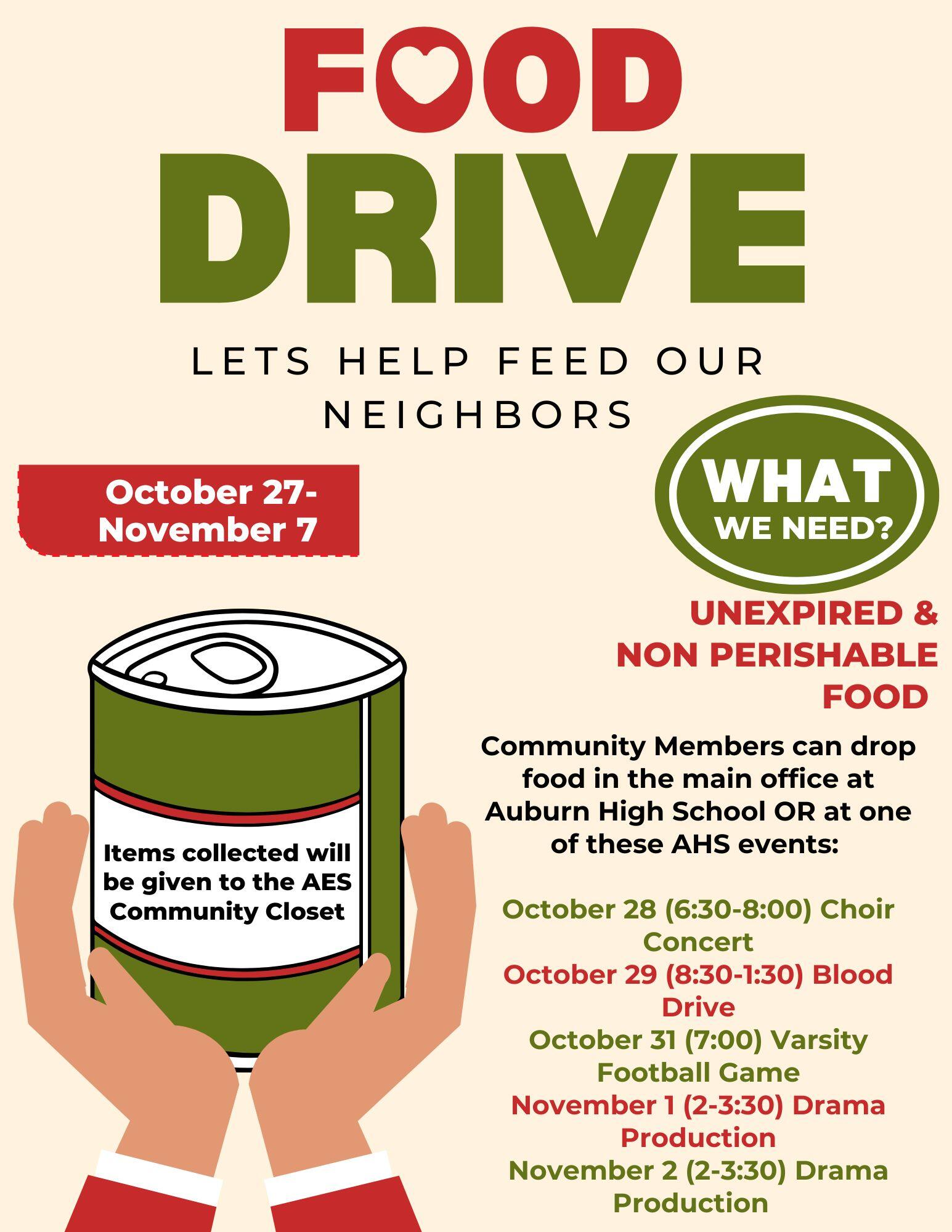 Campaign cover image for Auburn Community Food Drive