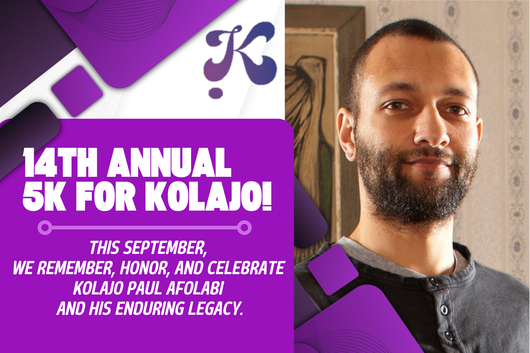 Campaign cover image for 14th Annual 5K for Kolajo