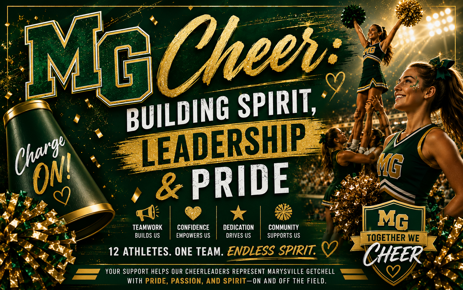 Campaign cover image for MG Cheer: Building Spirit, Leadership & Pride