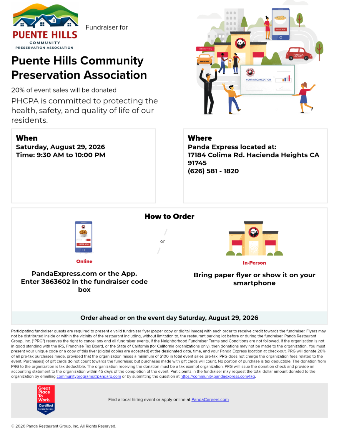 Campaign cover for PHCPA Panda Express Fundraiser
