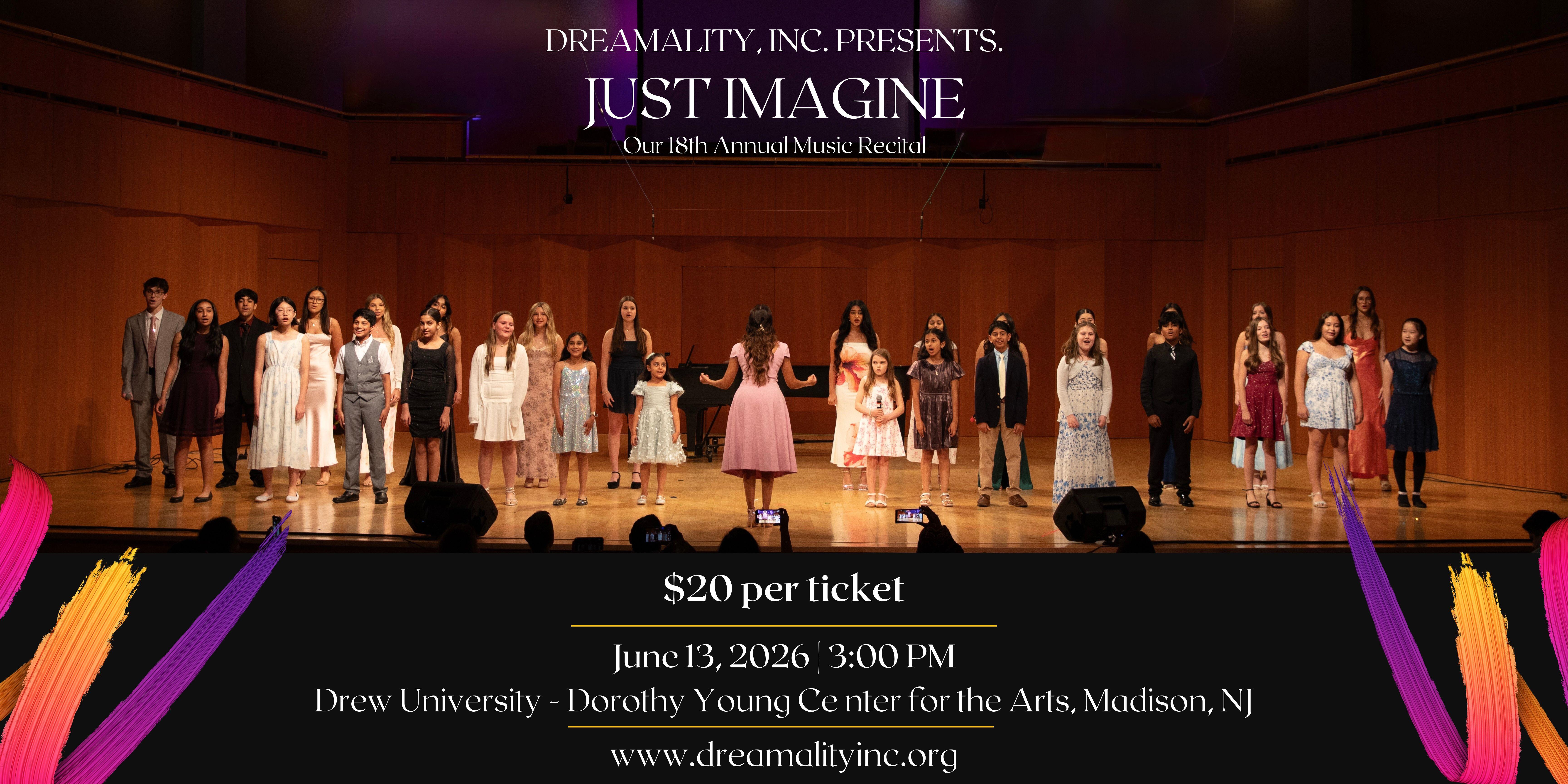 Campaign cover image for JUST IMAGINE: Dreamality, Inc.'s 18th Annual Music Recital