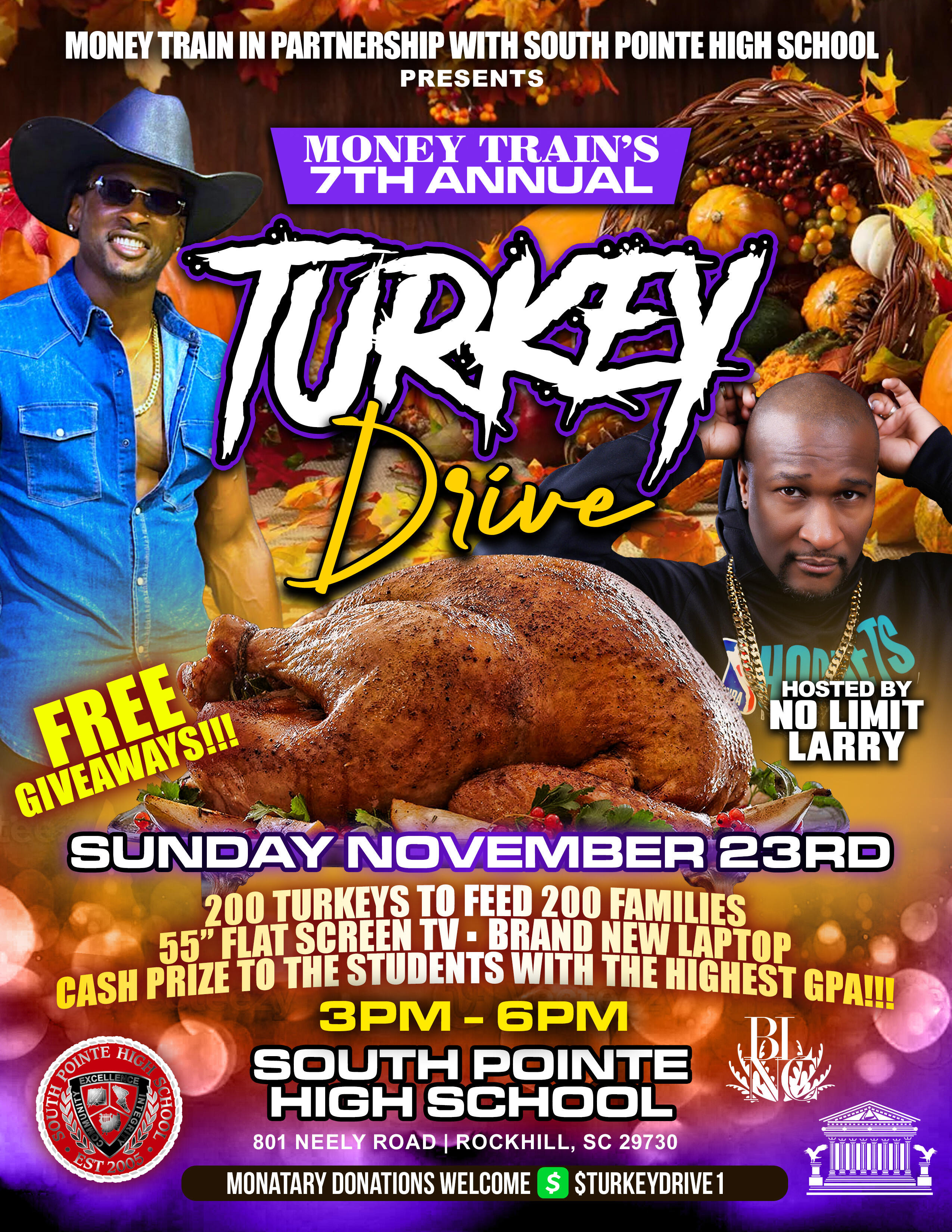 Campaign cover image for Money Train's 7th Annual Turkey Drive