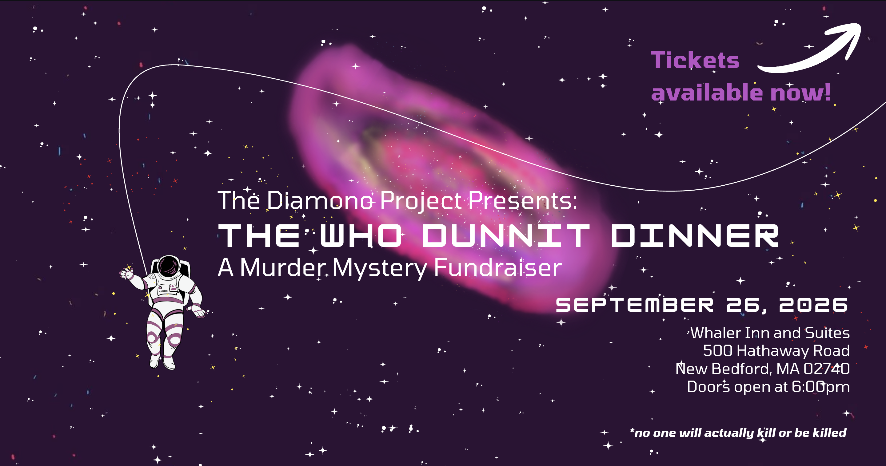 Campaign cover image for The Who Dunnit Dinner 2026: Murder on the Orbit Excess