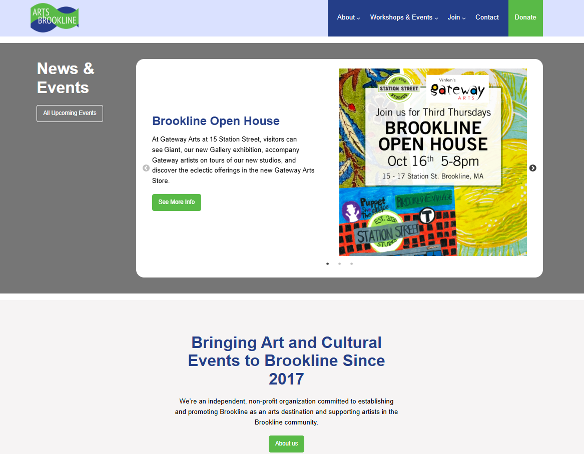 Campaign cover image for Funding a Web Resource for the Arts in Brookline